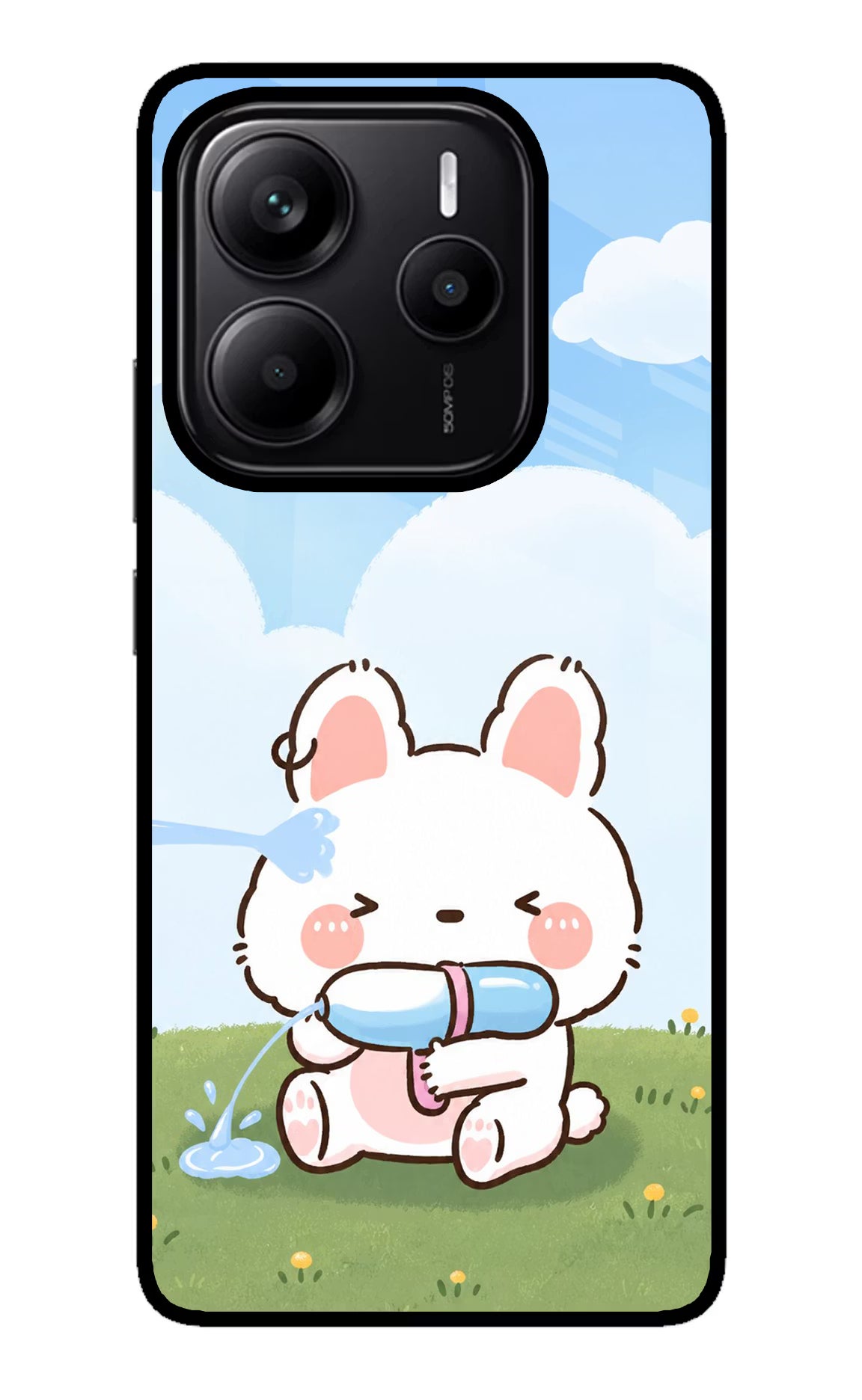 Bunny Treat Redmi Note 14 5G Glass Case - Bunny Treat Redmi Note 14 5G Glass Case Bunny Treat Redmi Note 14 5G Glass Case
