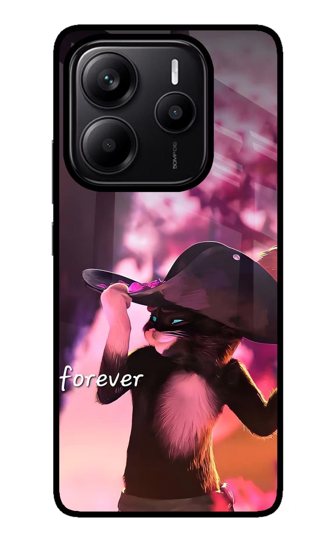 Forever Cat Redmi Note 14 5G Glass Case - Forever Cat Redmi Note 14 5G Glass Case Forever Cat Redmi Note 14 5G Glass Case