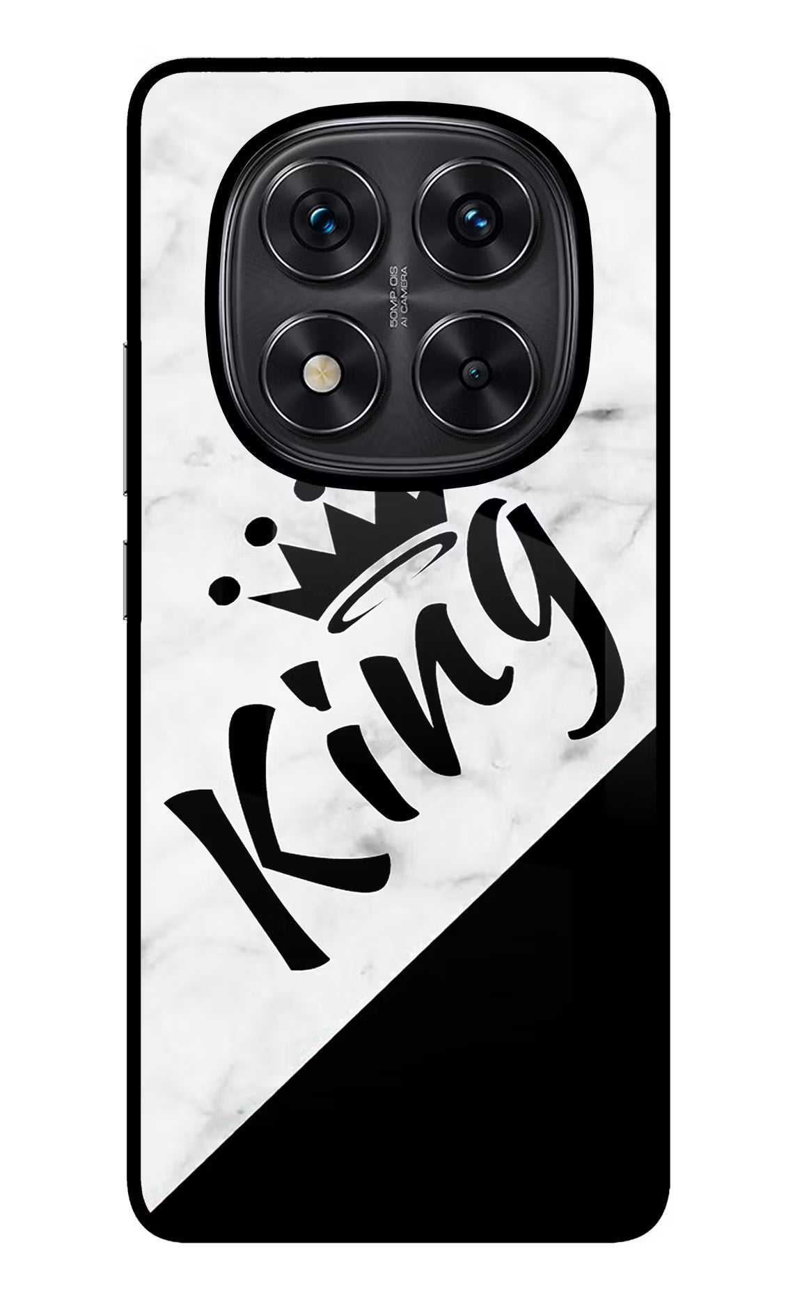 King Redmi Note 14 Pro 5G Glass Case - King Redmi Note 14 Pro 5G Glass Case King Redmi Note 14 Pro 5G Glass Case