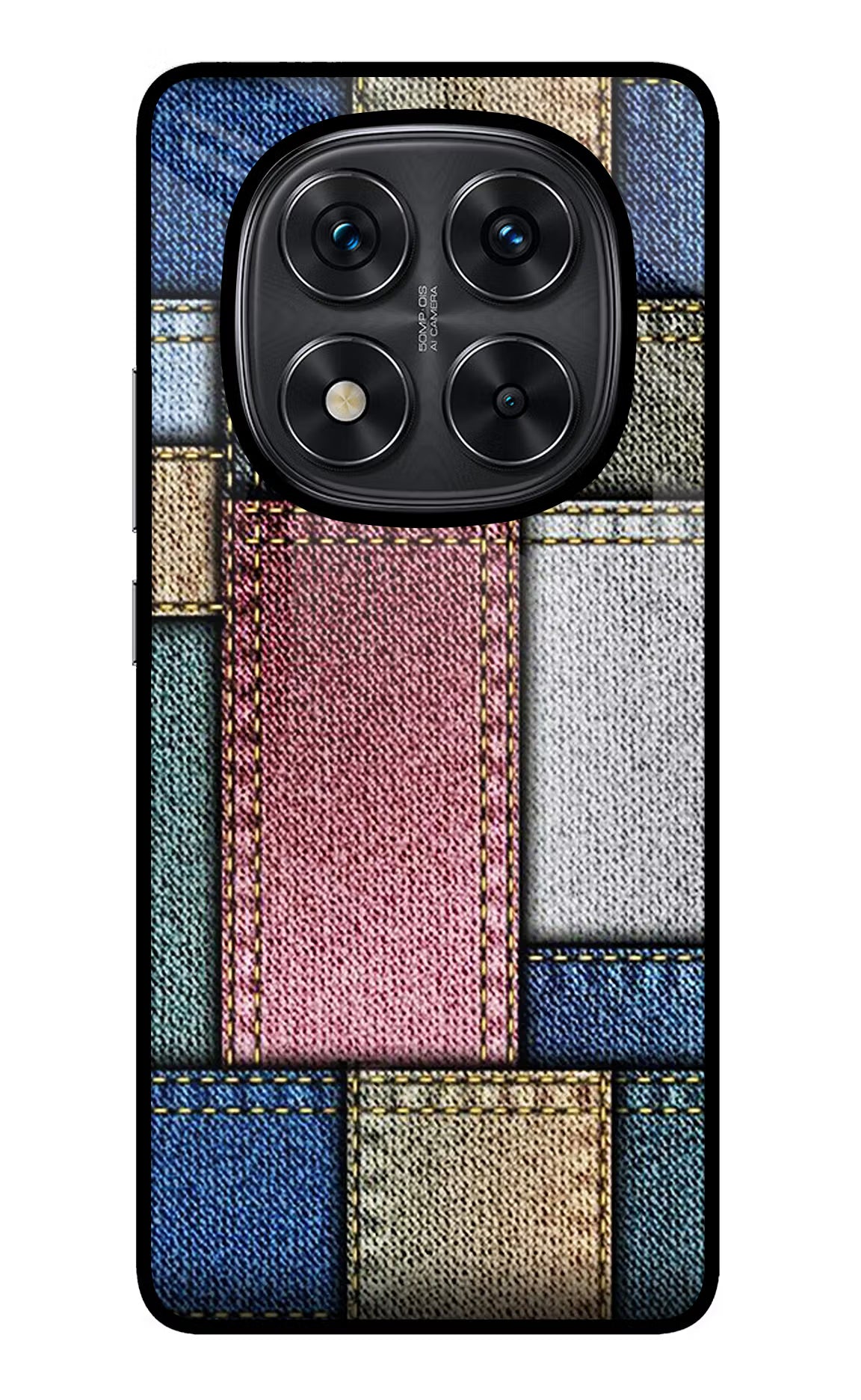 Multicolor Jeans Redmi Note 14 Pro 5G Glass Case - Multicolor Jeans Redmi Note 14 Pro 5G Glass Case Multicolor Jeans Redmi Note 14 Pro 5G Glass Case