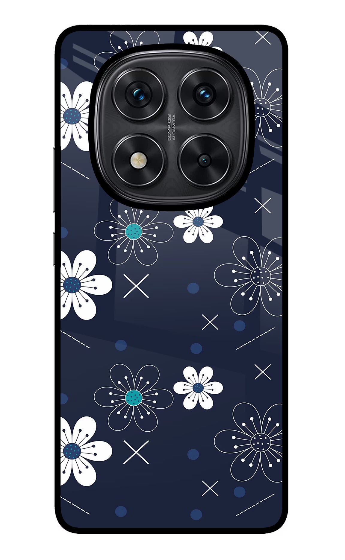 Flowers Redmi Note 14 Pro 5G Glass Case - Flowers Redmi Note 14 Pro 5G Glass Case Flowers Redmi Note 14 Pro 5G Glass Case