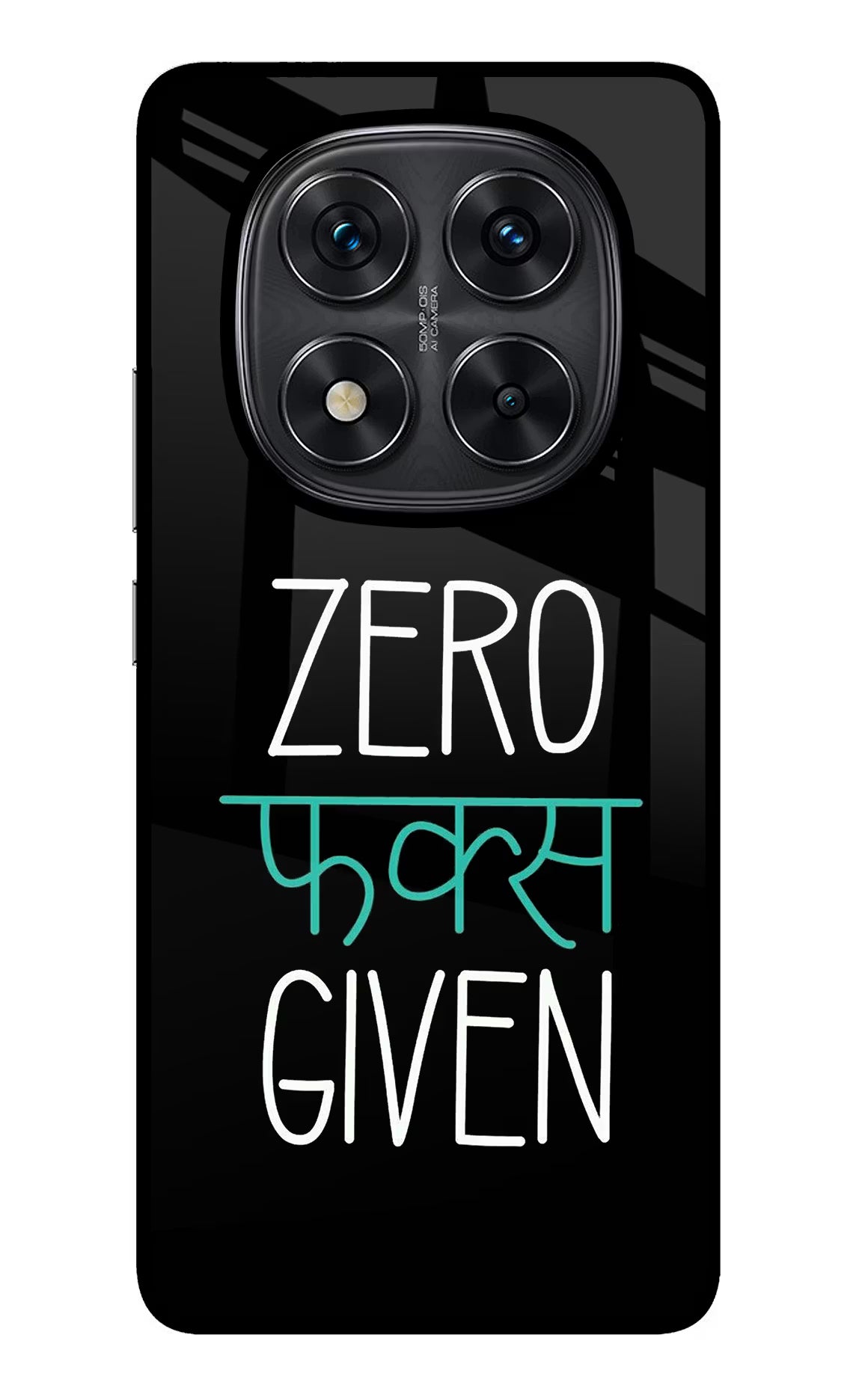 Zero Fucks Given Redmi Note 14 Pro 5G Back Cover - Zero Fucks Given Redmi Note 14 Pro 5G Glass Case Back Cover by Casekaro Zero Fucks Given Redmi Note 14 Pro 5G Glass Case Back Cover by Casekaro