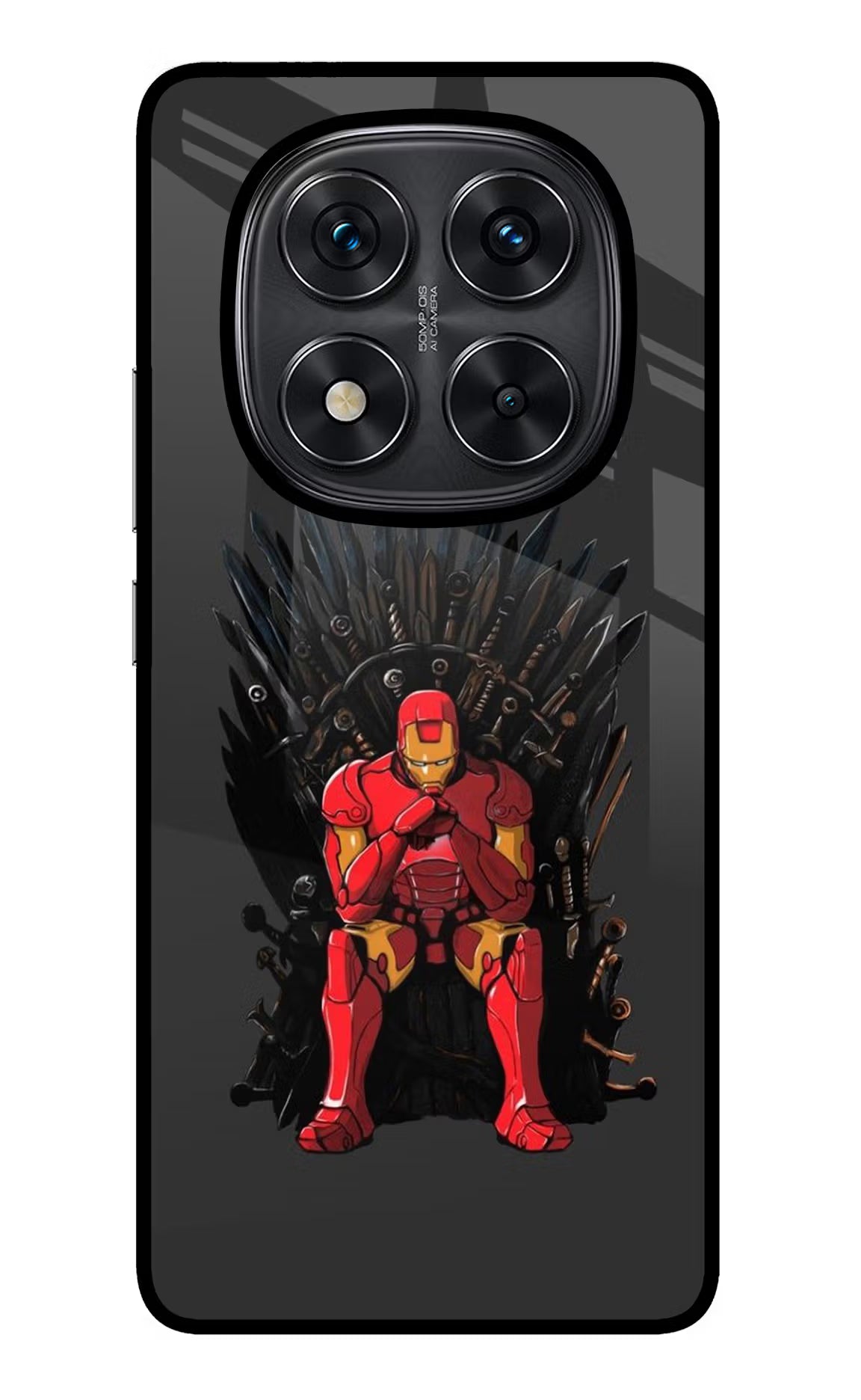 Ironman Throne Redmi Note 14 Pro 5G Glass Case - Ironman Throne Redmi Note 14 Pro 5G Glass Case Ironman Throne Redmi Note 14 Pro 5G Glass Case
