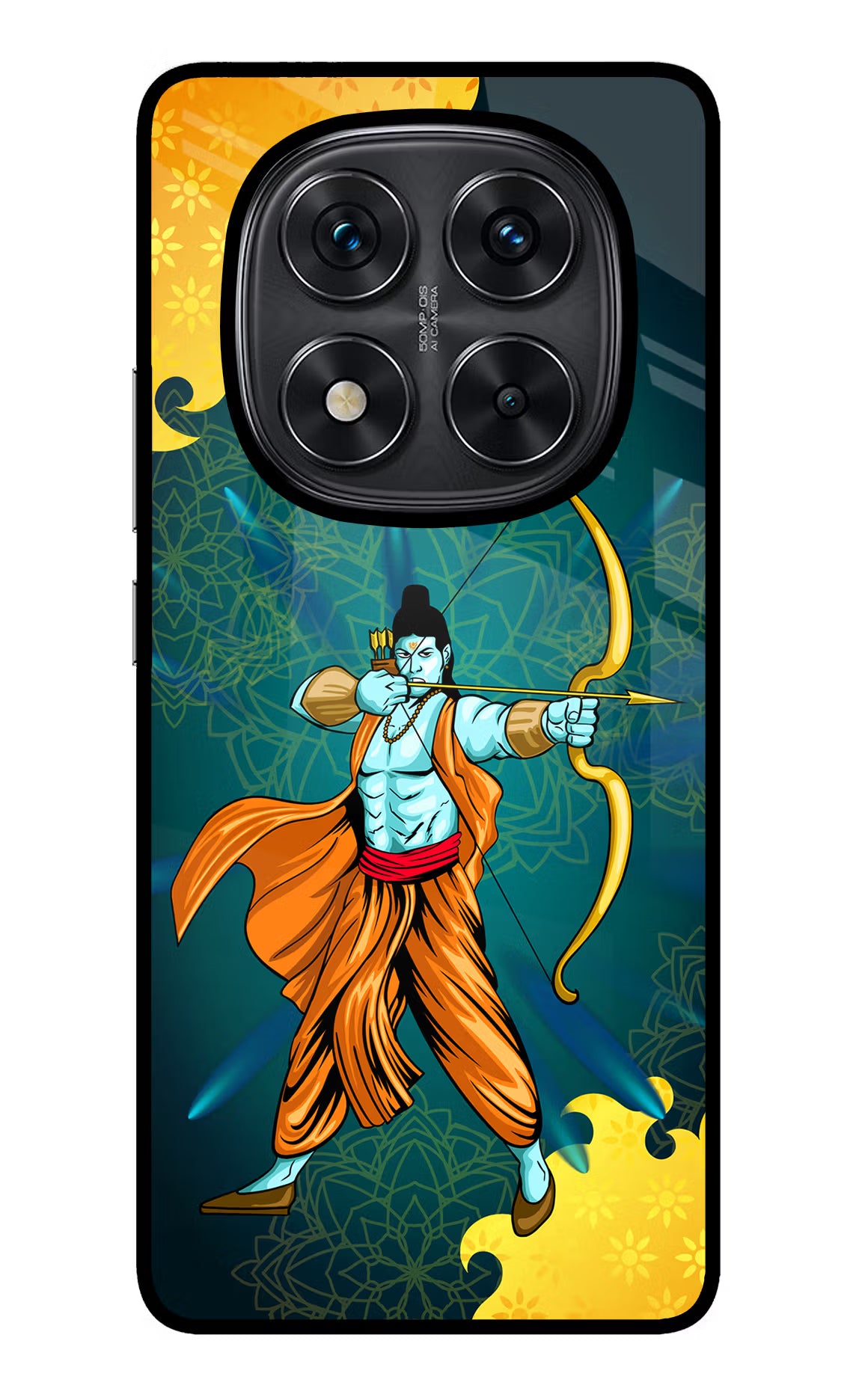 Lord Ram - 6 Redmi Note 14 Pro 5G Back Cover - Lord Ram - 6 Redmi Note 14 Pro 5G Glass Case Back Cover by Casekaro Lord Ram - 6 Redmi Note 14 Pro 5G Glass Case Back Cover by Casekaro