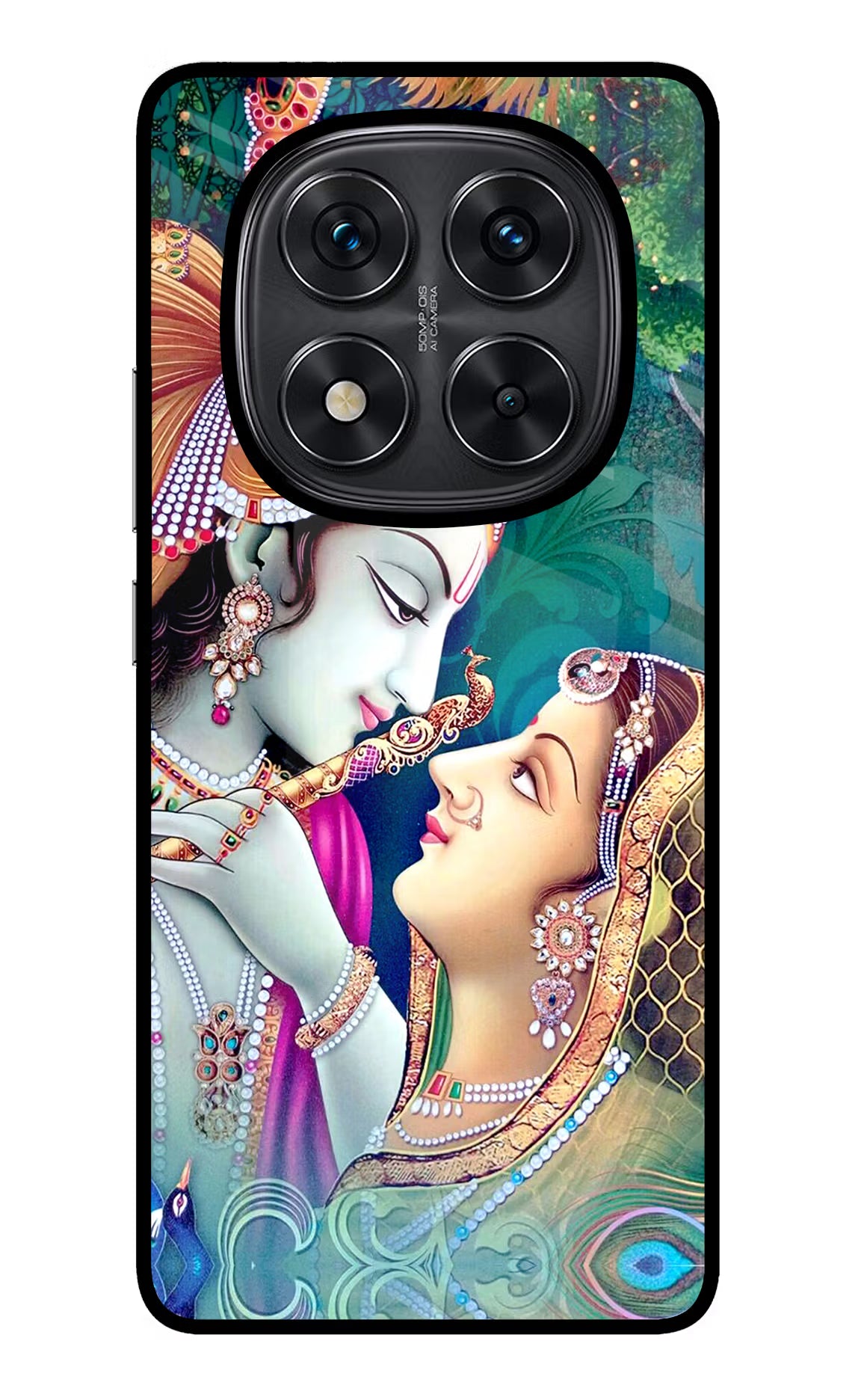 Lord Radha Krishna Redmi Note 14 Pro 5G Back Cover - Lord Radha Krishna Redmi Note 14 Pro 5G Glass Case Back Cover by Casekaro Lord Radha Krishna Redmi Note 14 Pro 5G Glass Case Back Cover by Casekaro