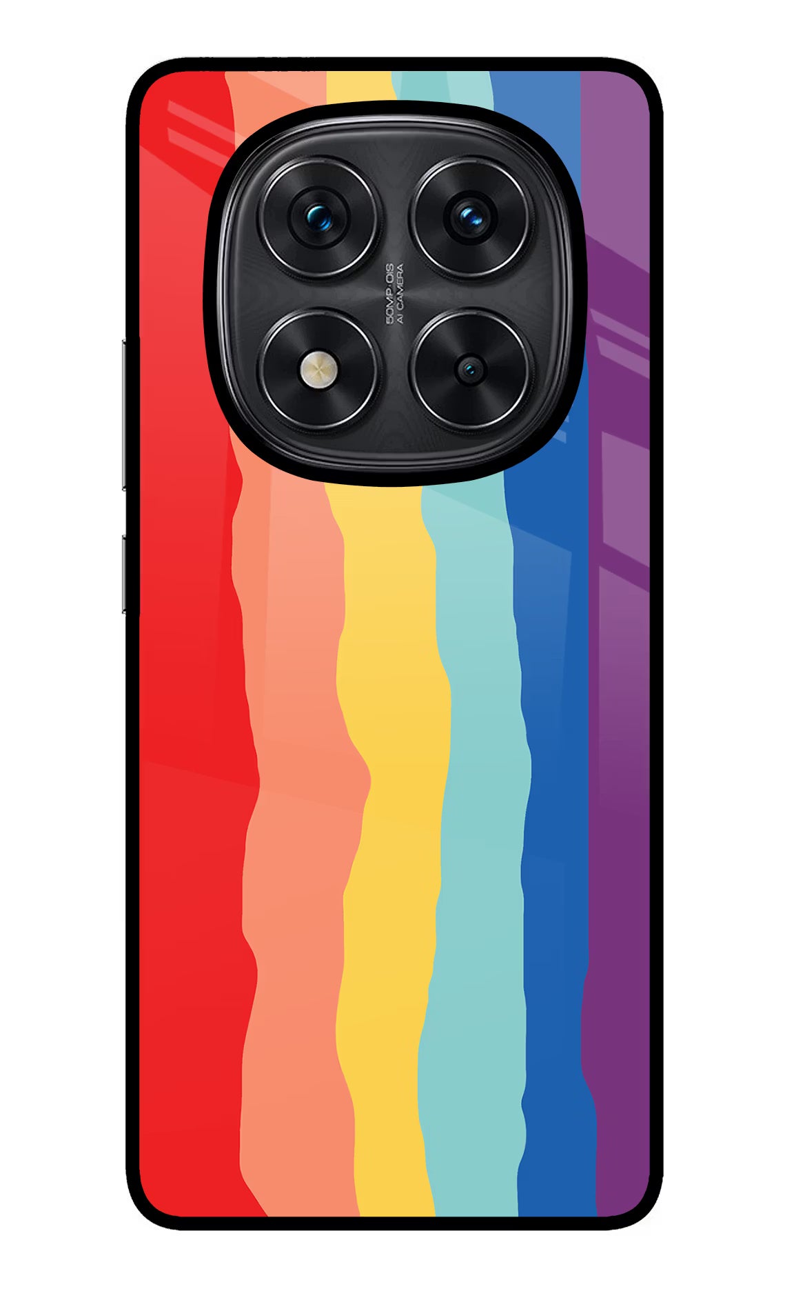 Rainbow Redmi Note 14 Pro 5G Glass Case - Rainbow Redmi Note 14 Pro 5G Glass Case Rainbow Redmi Note 14 Pro 5G Glass Case