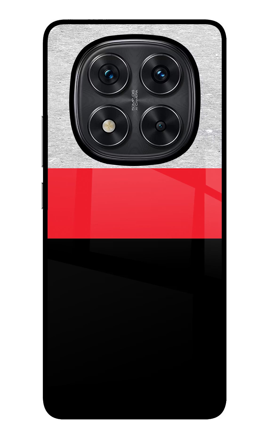 Tri Color Pattern Redmi Note 14 Pro 5G Back Cover - Tri Color Pattern Redmi Note 14 Pro 5G Glass Case Back Cover by Casekaro Tri Color Pattern Redmi Note 14 Pro 5G Glass Case Back Cover by Casekaro