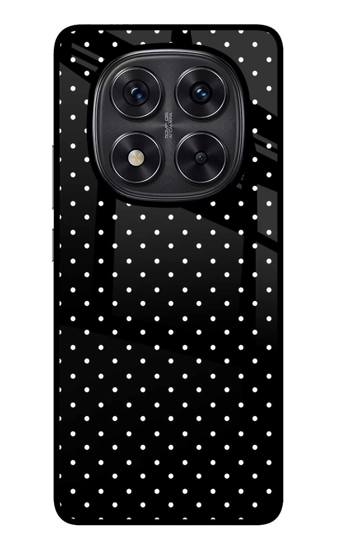 White Dots Redmi Note 14 Pro 5G Glass Case - White Dots Redmi Note 14 Pro 5G Glass Case White Dots Redmi Note 14 Pro 5G Glass Case