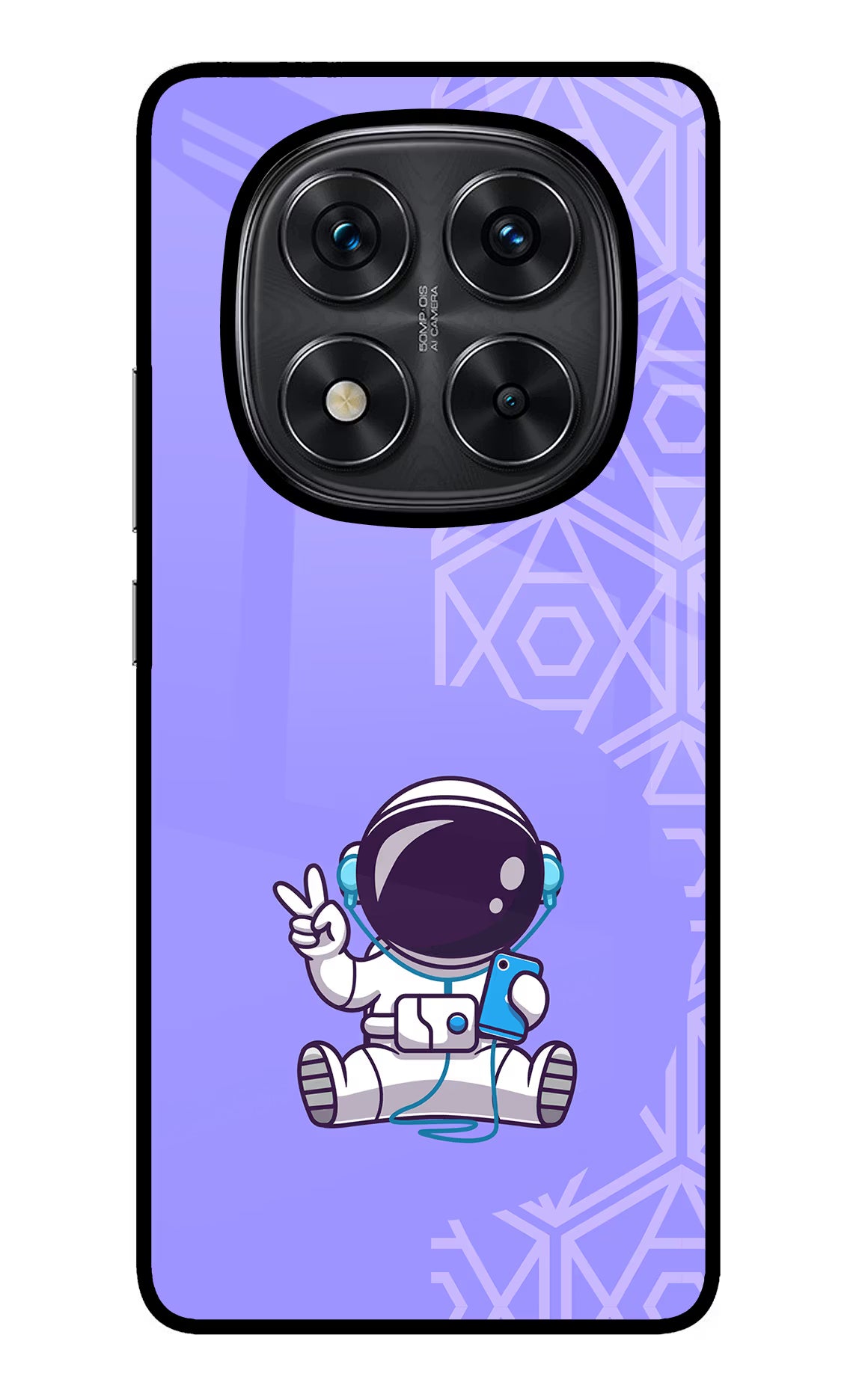 Cute Astronaut Chilling Redmi Note 14 Pro 5G Glass Case - Cute Astronaut Chilling Redmi Note 14 Pro 5G Glass Case Cute Astronaut Chilling Redmi Note 14 Pro 5G Glass Case
