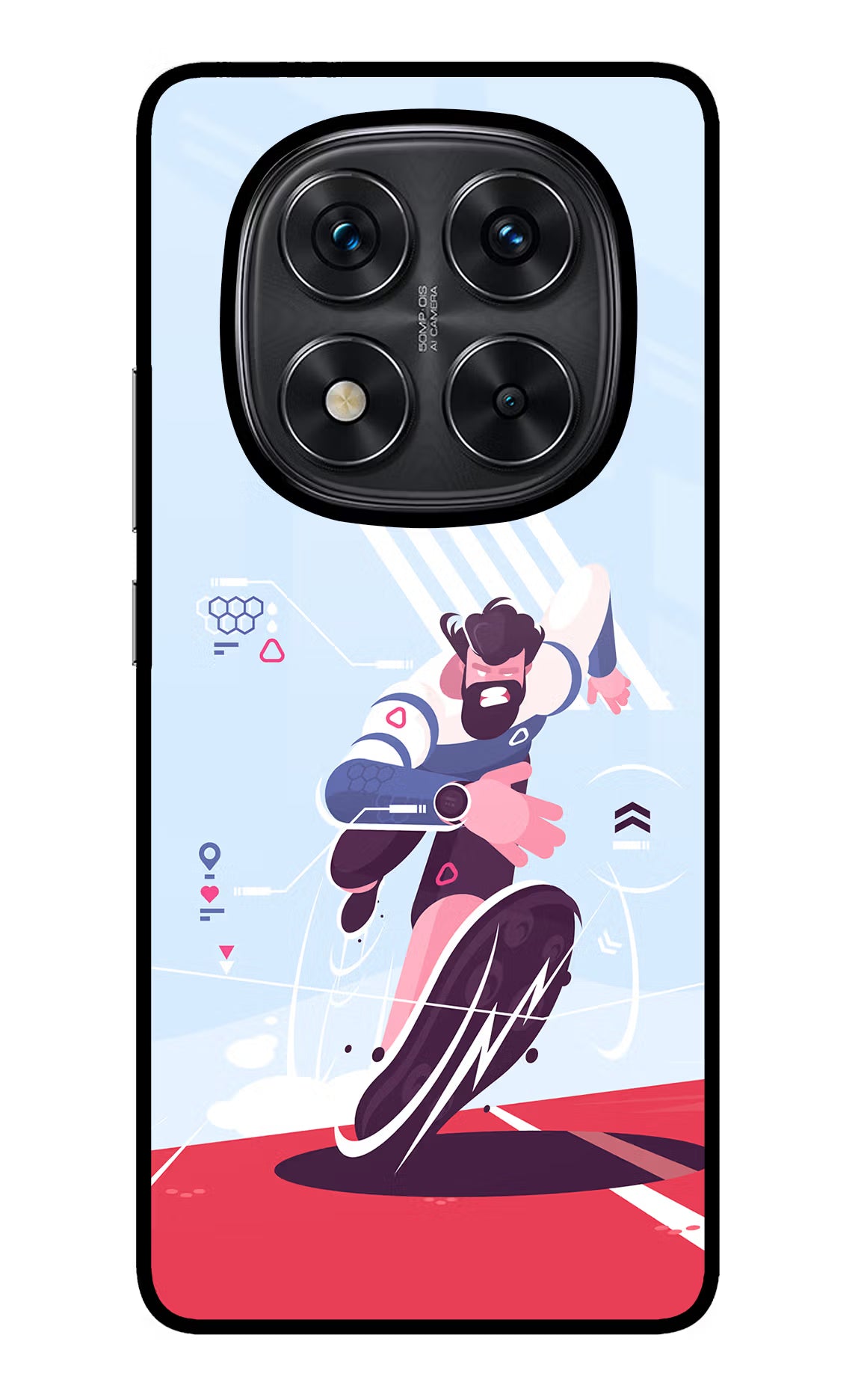 Run Pro Redmi Note 14 Pro 5G Back Cover - Run Pro Redmi Note 14 Pro 5G Glass Case Back Cover by Casekaro Run Pro Redmi Note 14 Pro 5G Glass Case Back Cover by Casekaro