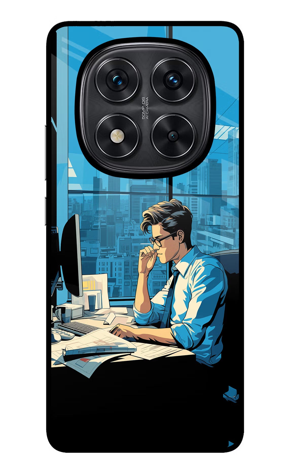Focused Hustler (AI Generated) Redmi Note 14 Pro 5G Glass Case - Focused Hustler (AI Generated) Redmi Note 14 Pro 5G Glass Case Focused Hustler (AI Generated) Redmi Note 14 Pro 5G Glass Case