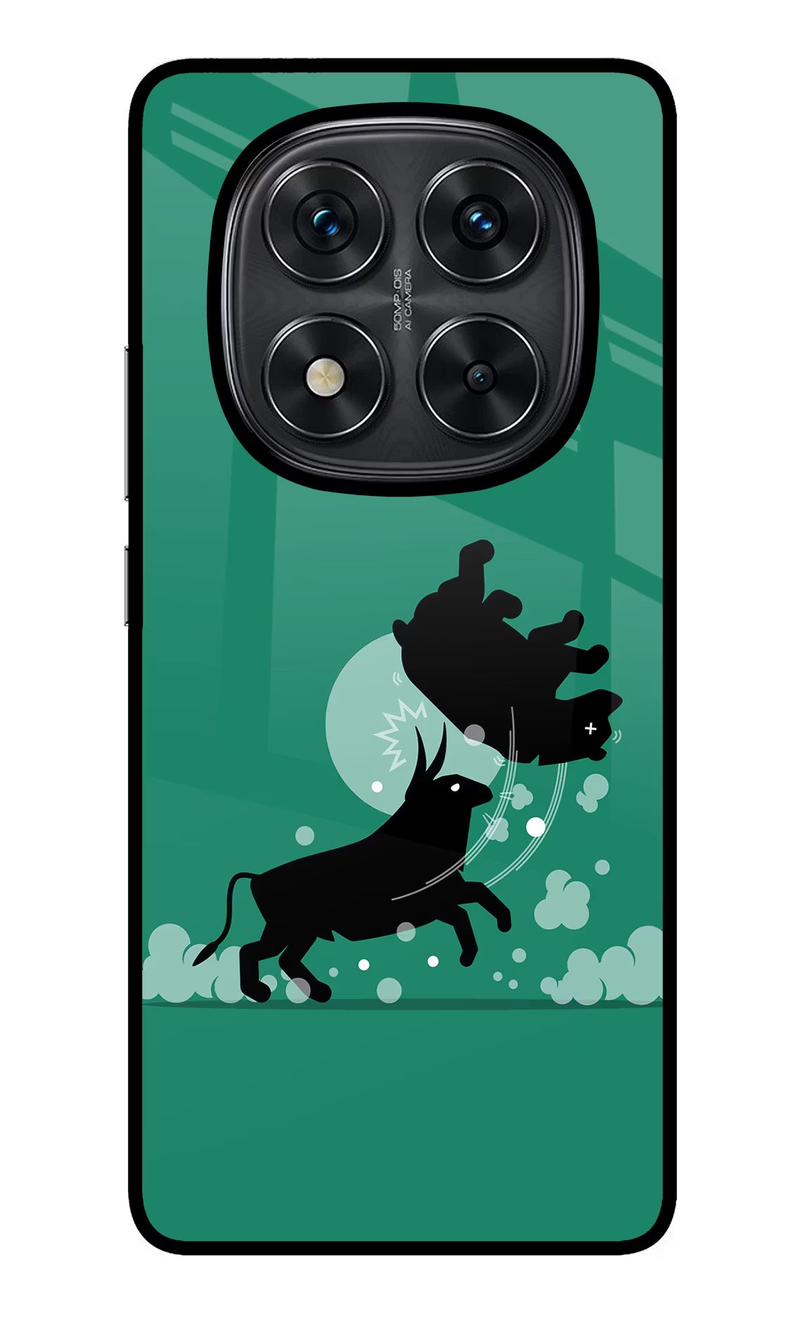 Bull Conqueror Redmi Note 14 Pro 5G Glass Case - Bull Conqueror Redmi Note 14 Pro 5G Glass Case Bull Conqueror Redmi Note 14 Pro 5G Glass Case