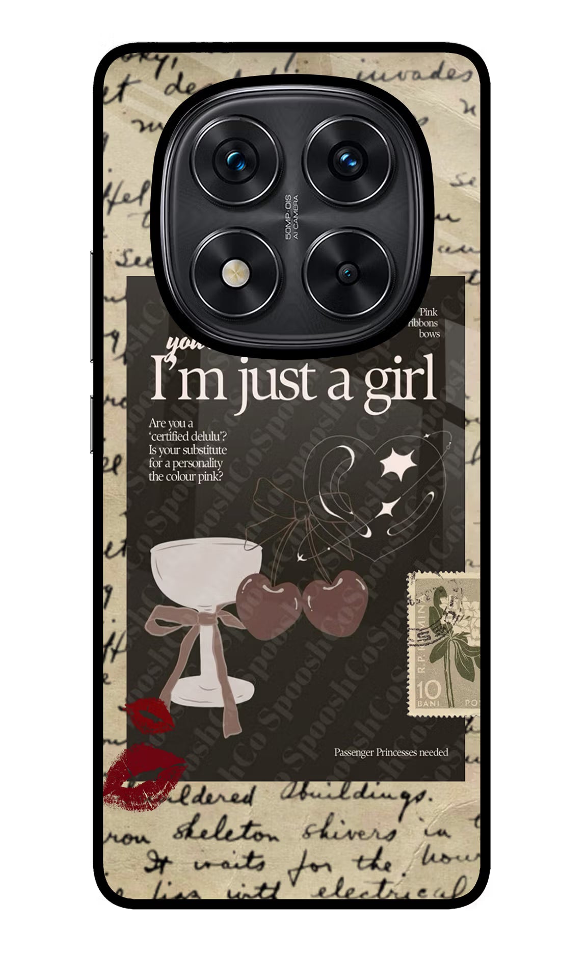 I am just a girl Redmi Note 14 Pro 5G Glass Case - I am just a girl Redmi Note 14 Pro 5G Glass Case I am just a girl Redmi Note 14 Pro 5G Glass Case