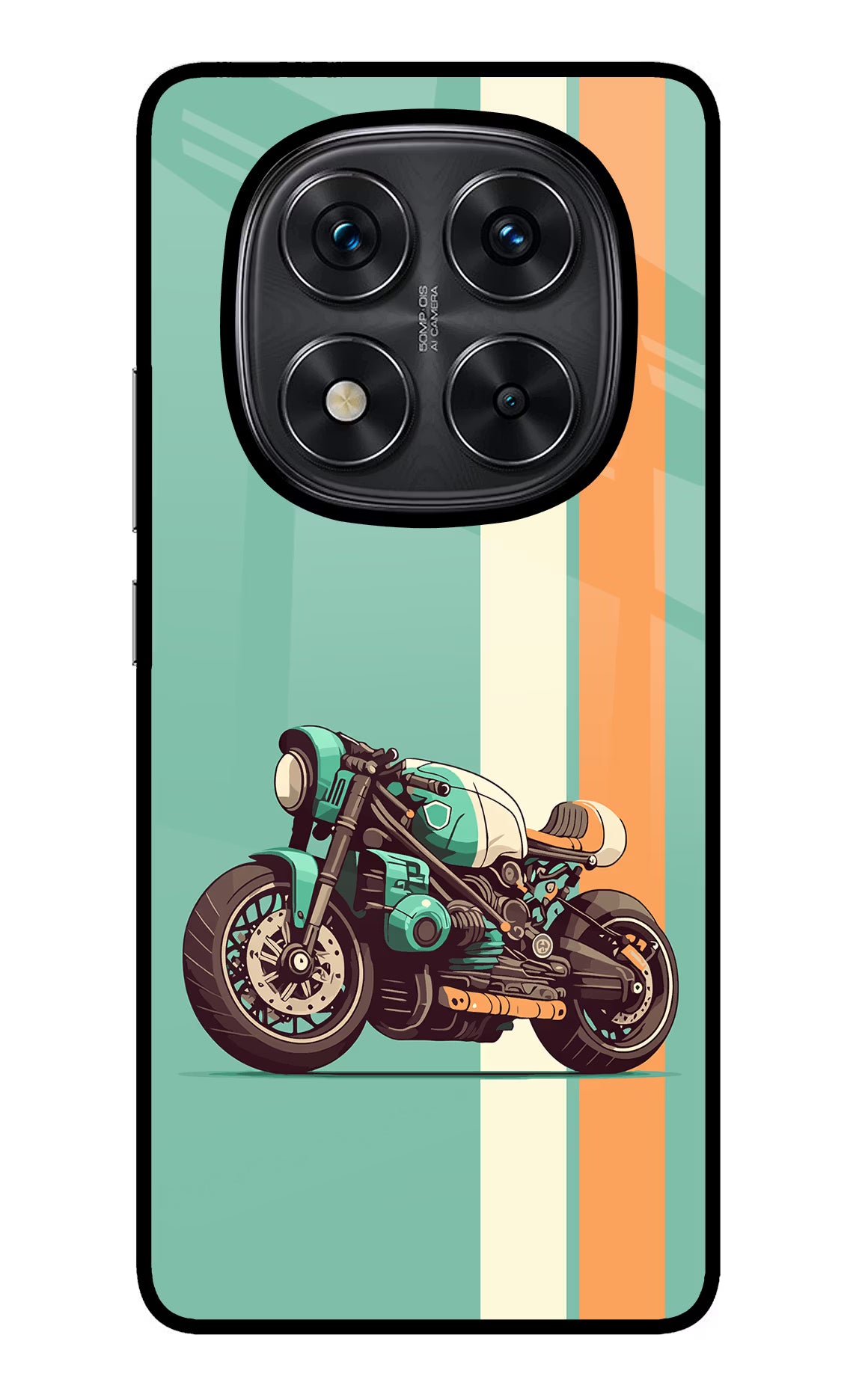 Striped Moto Drift Redmi Note 14 Pro 5G Glass Case - Striped Moto Drift Redmi Note 14 Pro 5G Glass Case Striped Moto Drift Redmi Note 14 Pro 5G Glass Case