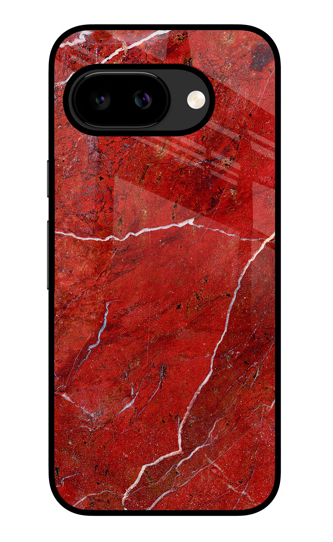 Red Marble Design Google Pixel 9A Glass Case - Red Marble Design Google Pixel 9A Glass Case Red Marble Design Google Pixel 9A Glass Case