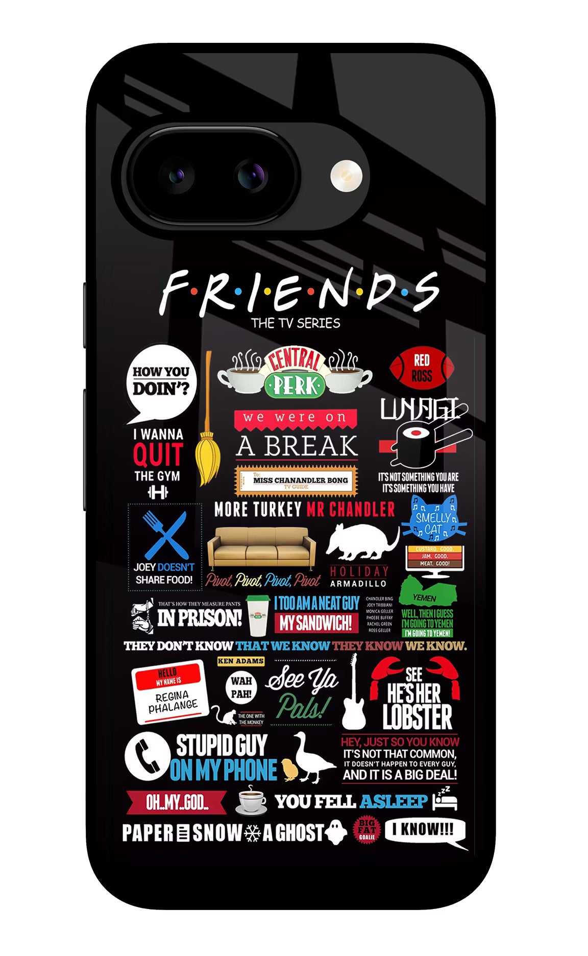 FRIENDS Google Pixel 9A Glass Case - FRIENDS Google Pixel 9A Glass Case FRIENDS Google Pixel 9A Glass Case