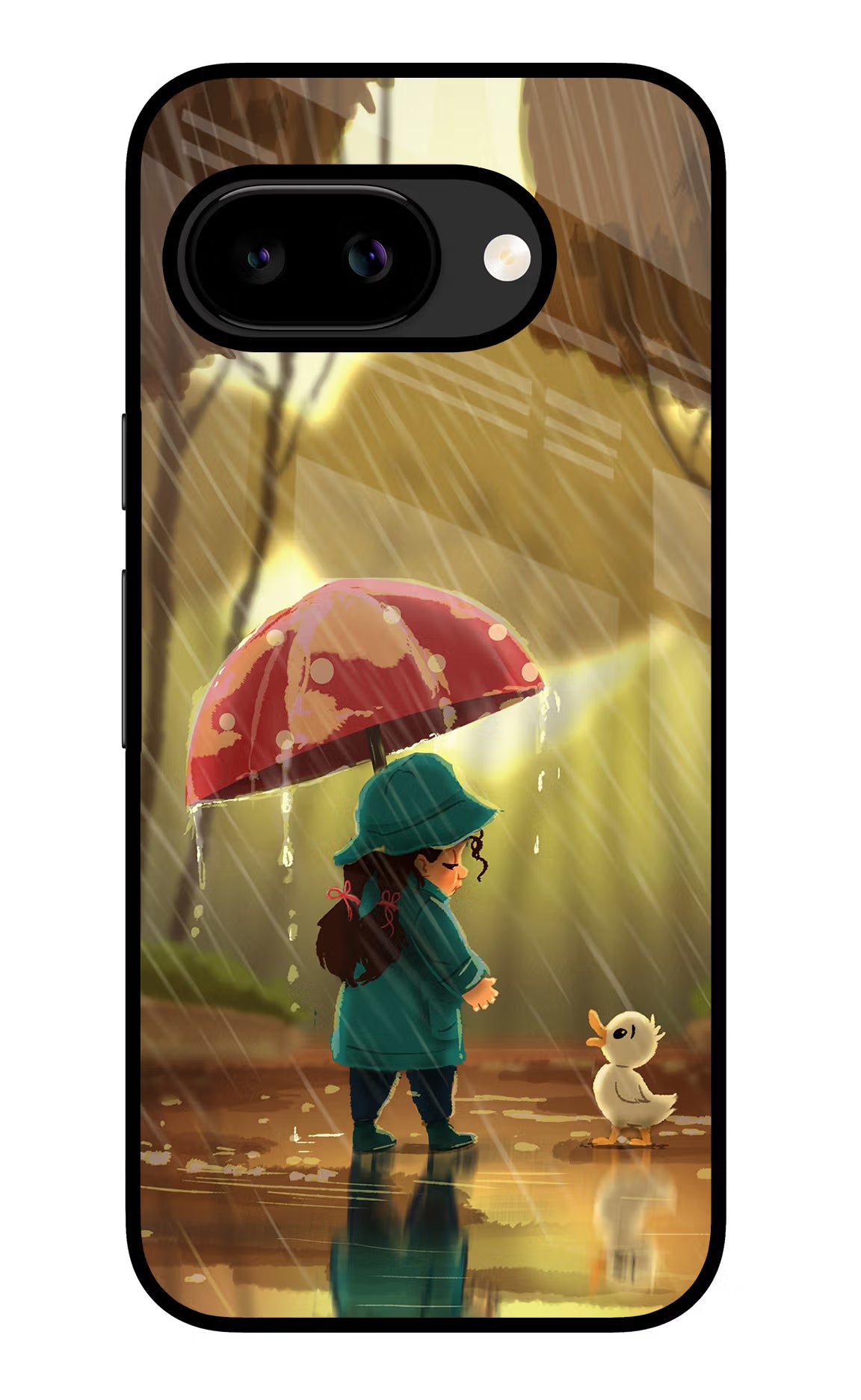 Rainy Day Google Pixel 9A Glass Case - Rainy Day Google Pixel 9A Glass Case Rainy Day Google Pixel 9A Glass Case