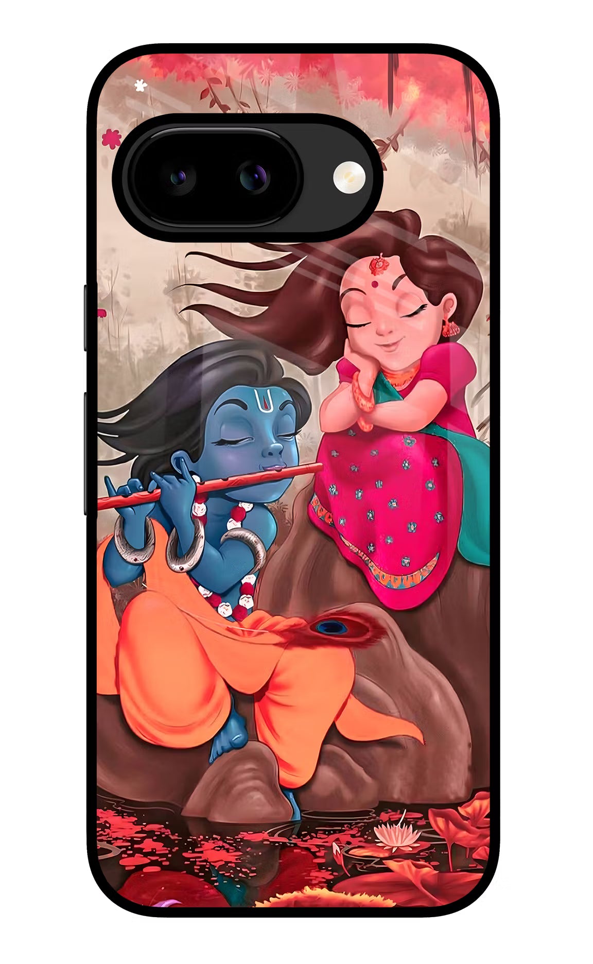 Radhe Krishna Google Pixel 9A Glass Case - Radhe Krishna Google Pixel 9A Glass Case Radhe Krishna Google Pixel 9A Glass Case