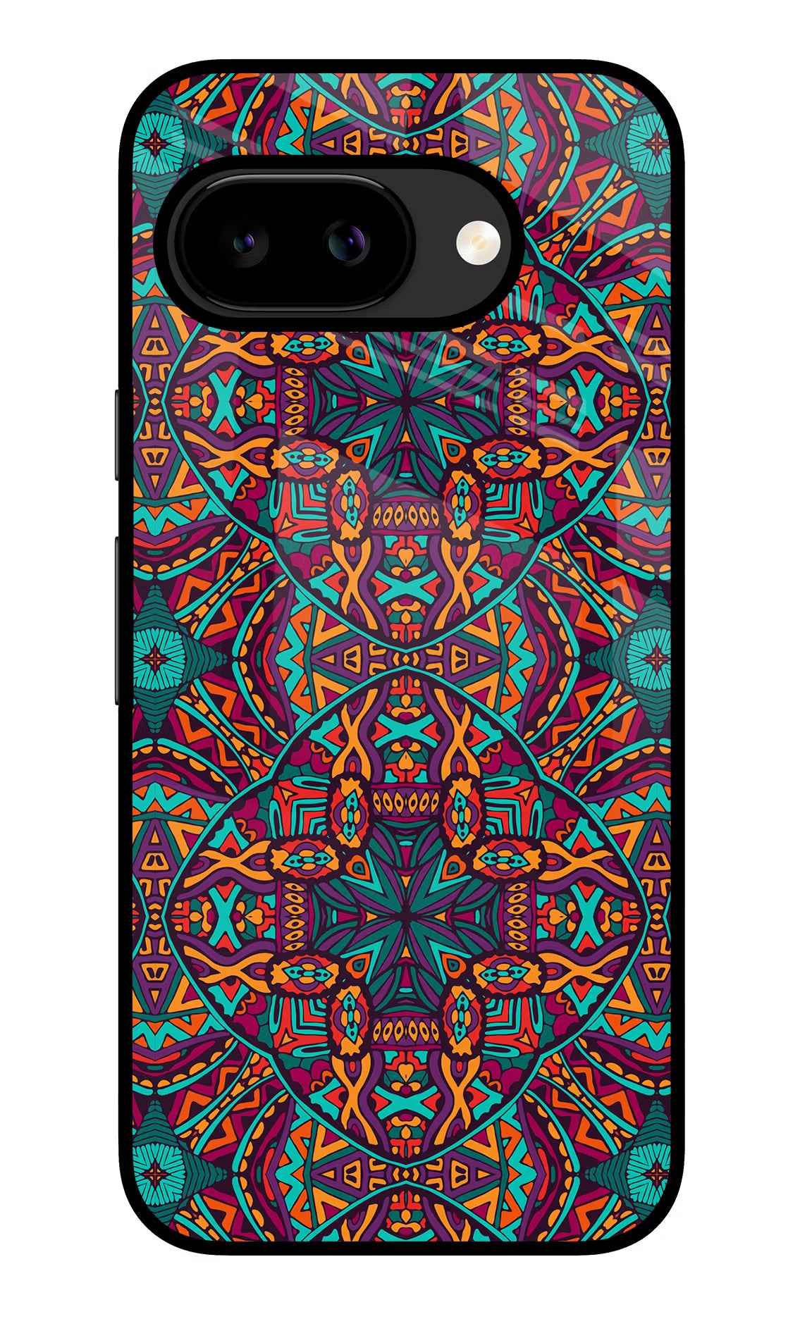 Colour Mandala Google Pixel 9A Glass Case - Colour Mandala Google Pixel 9A Glass Case Colour Mandala Google Pixel 9A Glass Case