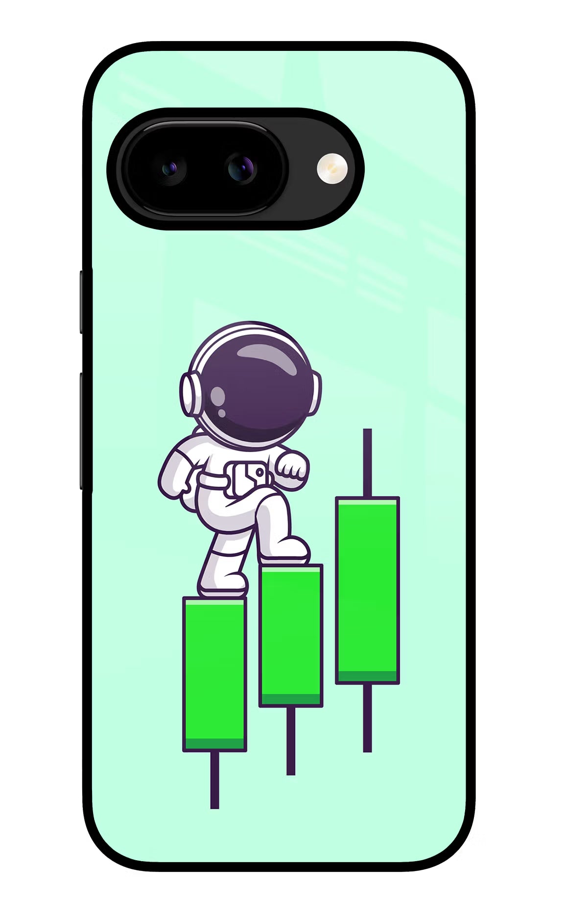 Astronaut Trader Google Pixel 9A Glass Case - Astronaut Trader Google Pixel 9A Glass Case Astronaut Trader Google Pixel 9A Glass Case