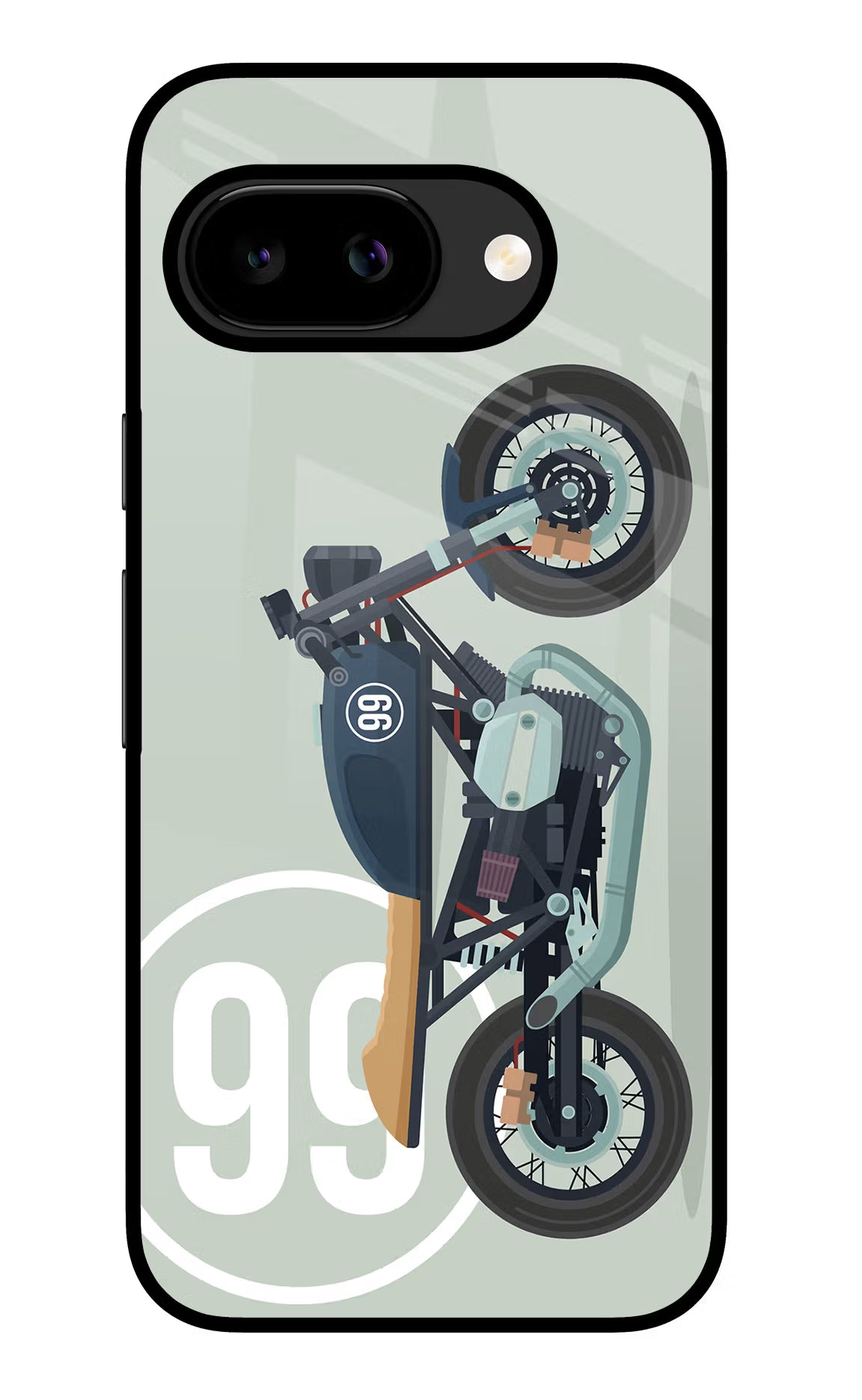 Classic Cafe Racer 99 Google Pixel 9A Glass Case - Classic Cafe Racer 99 Google Pixel 9A Glass Case Classic Cafe Racer 99 Google Pixel 9A Glass Case