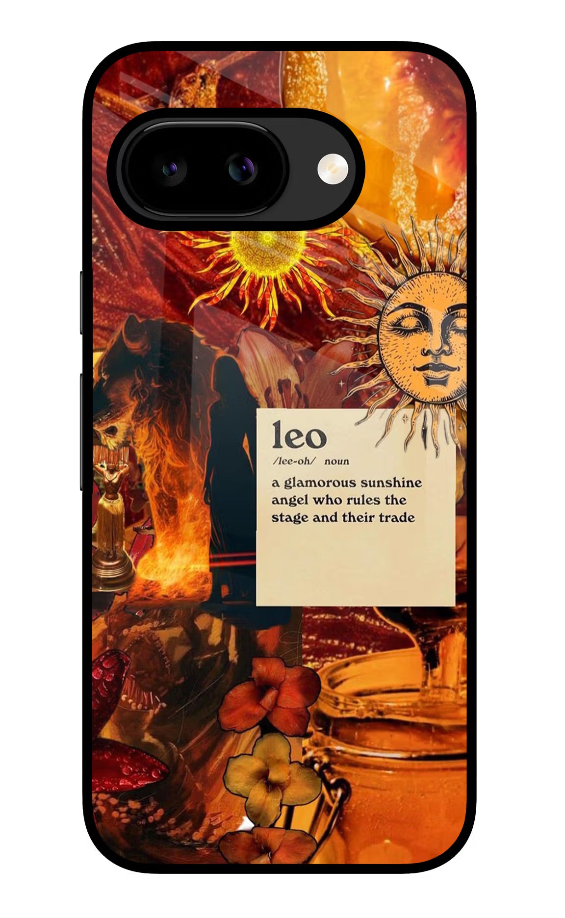 Leo Zodiac Google Pixel 9A Glass Case - Leo Zodiac Google Pixel 9A Glass Case Leo Zodiac Google Pixel 9A Glass Case