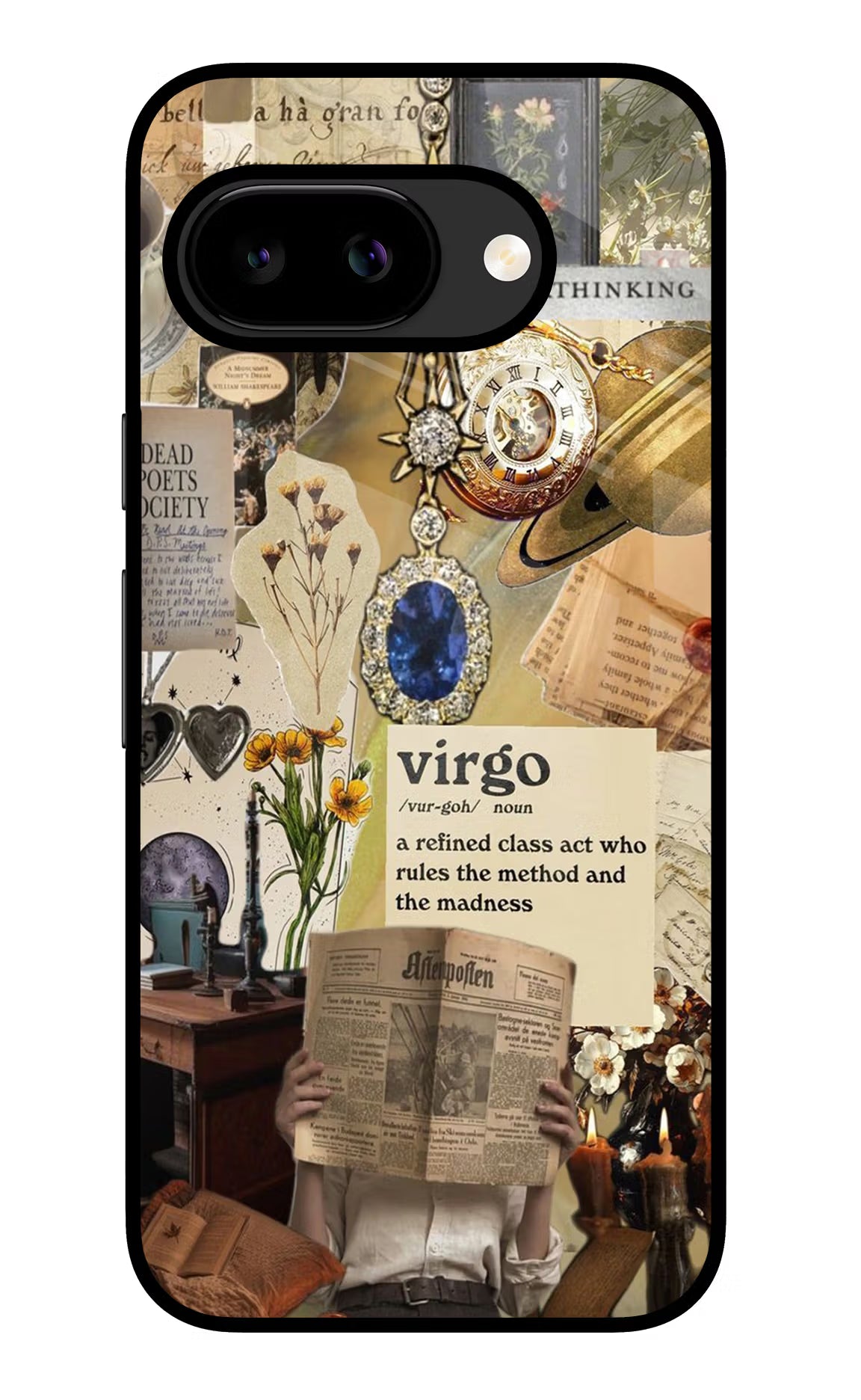 Virgo Zodiac Google Pixel 9A Back Cover - Virgo Zodiac Google Pixel 9A Glass Case Back Cover by Casekaro Virgo Zodiac Google Pixel 9A Glass Case Back Cover by Casekaro