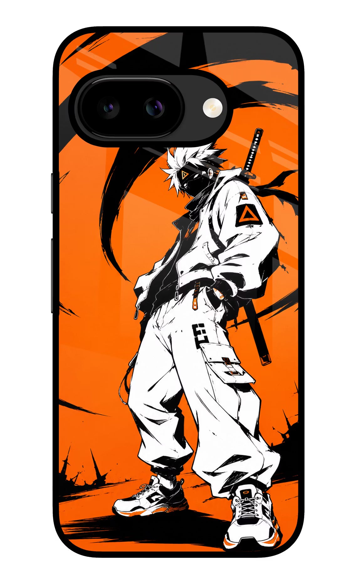 Street Samurai Google Pixel 9A Back Cover - Street Samurai Google Pixel 9A Glass Case Back Cover by Casekaro Street Samurai Google Pixel 9A Glass Case Back Cover by Casekaro