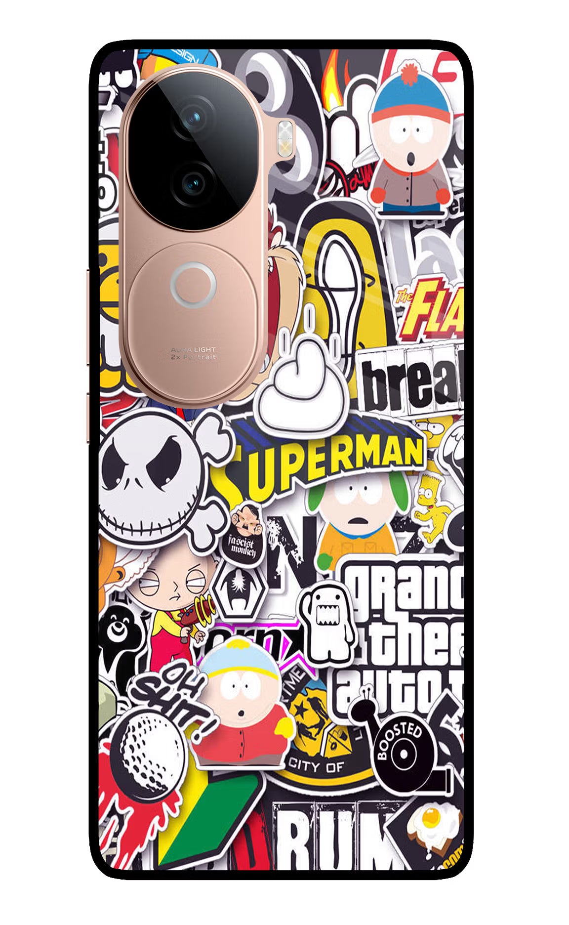 Sticker Bomb IQOO Z9s 5G Glass Case - Sticker Bomb IQOO Z9s 5G Glass Case Sticker Bomb IQOO Z9s 5G Glass Case