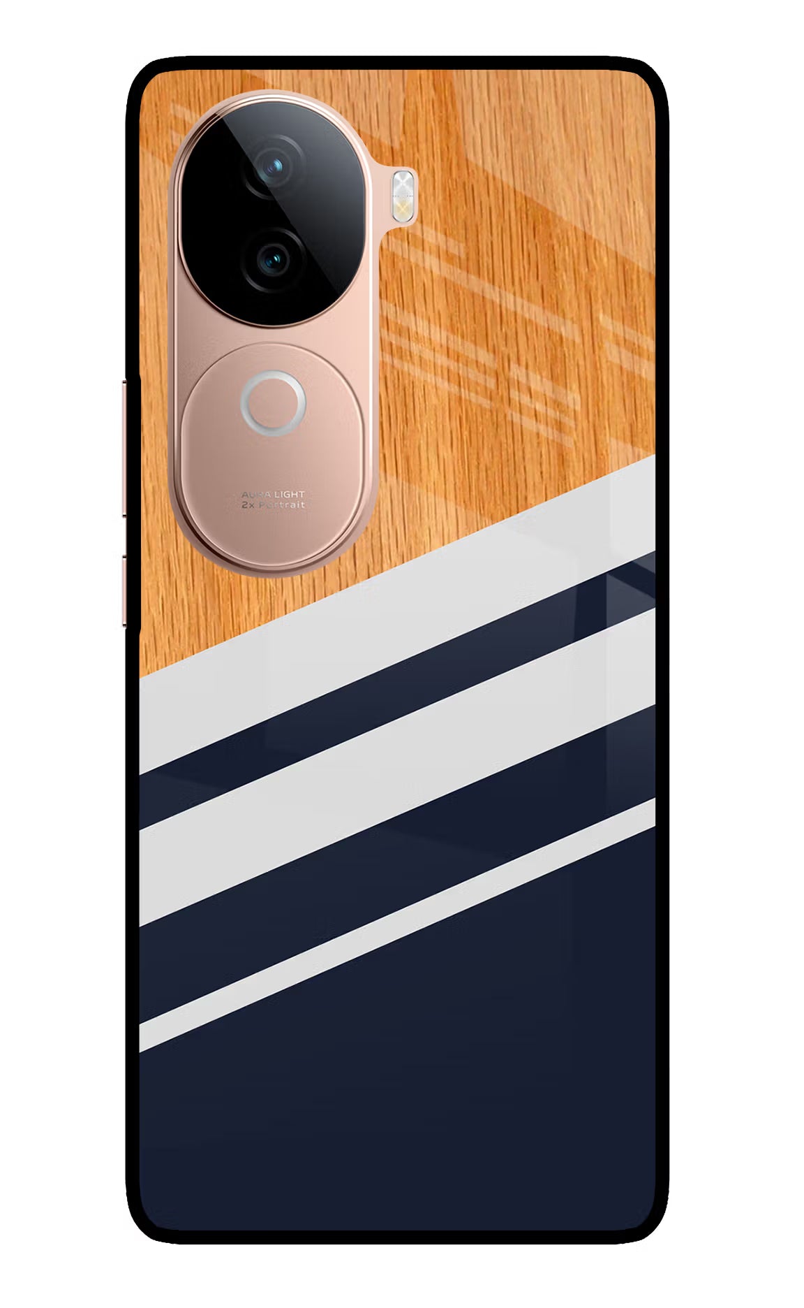 Blue and white wooden IQOO Z9s 5G Glass Case - Blue and white wooden IQOO Z9s 5G Glass Case Blue and white wooden IQOO Z9s 5G Glass Case