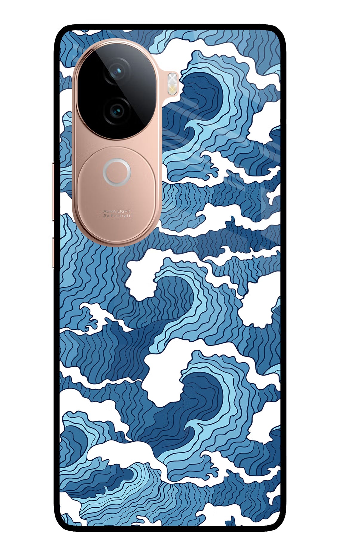 Blue Waves IQOO Z9s 5G Glass Case - Blue Waves IQOO Z9s 5G Glass Case Blue Waves IQOO Z9s 5G Glass Case