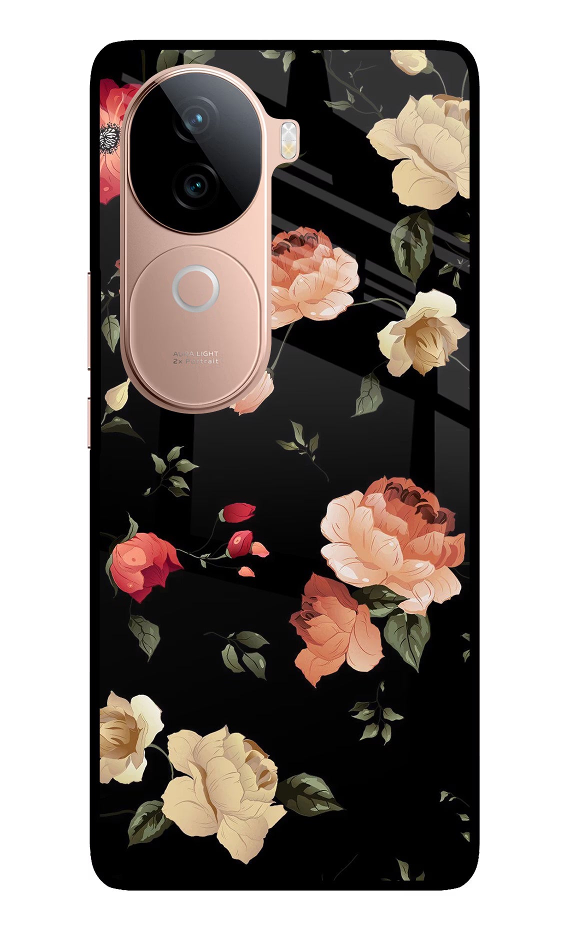 Flowers IQOO Z9s 5G Glass Case - Flowers IQOO Z9s 5G Glass Case Flowers IQOO Z9s 5G Glass Case
