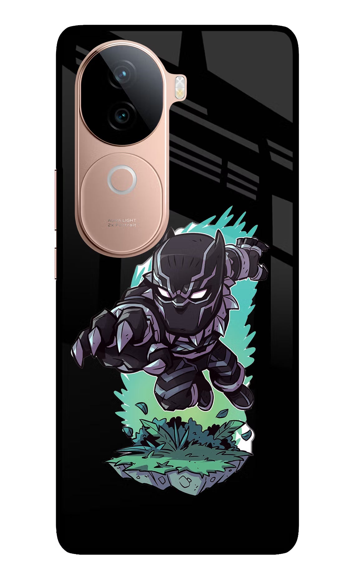 Black Panther IQOO Z9s 5G Glass Case - Black Panther IQOO Z9s 5G Glass Case Black Panther IQOO Z9s 5G Glass Case