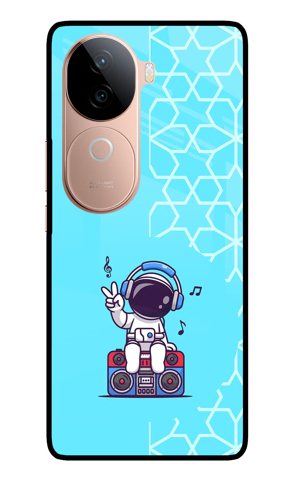 Cute Astronaut Chilling IQOO Z9s 5G Glass Case - Cute Astronaut Chilling IQOO Z9s 5G Glass Case Cute Astronaut Chilling IQOO Z9s 5G Glass Case