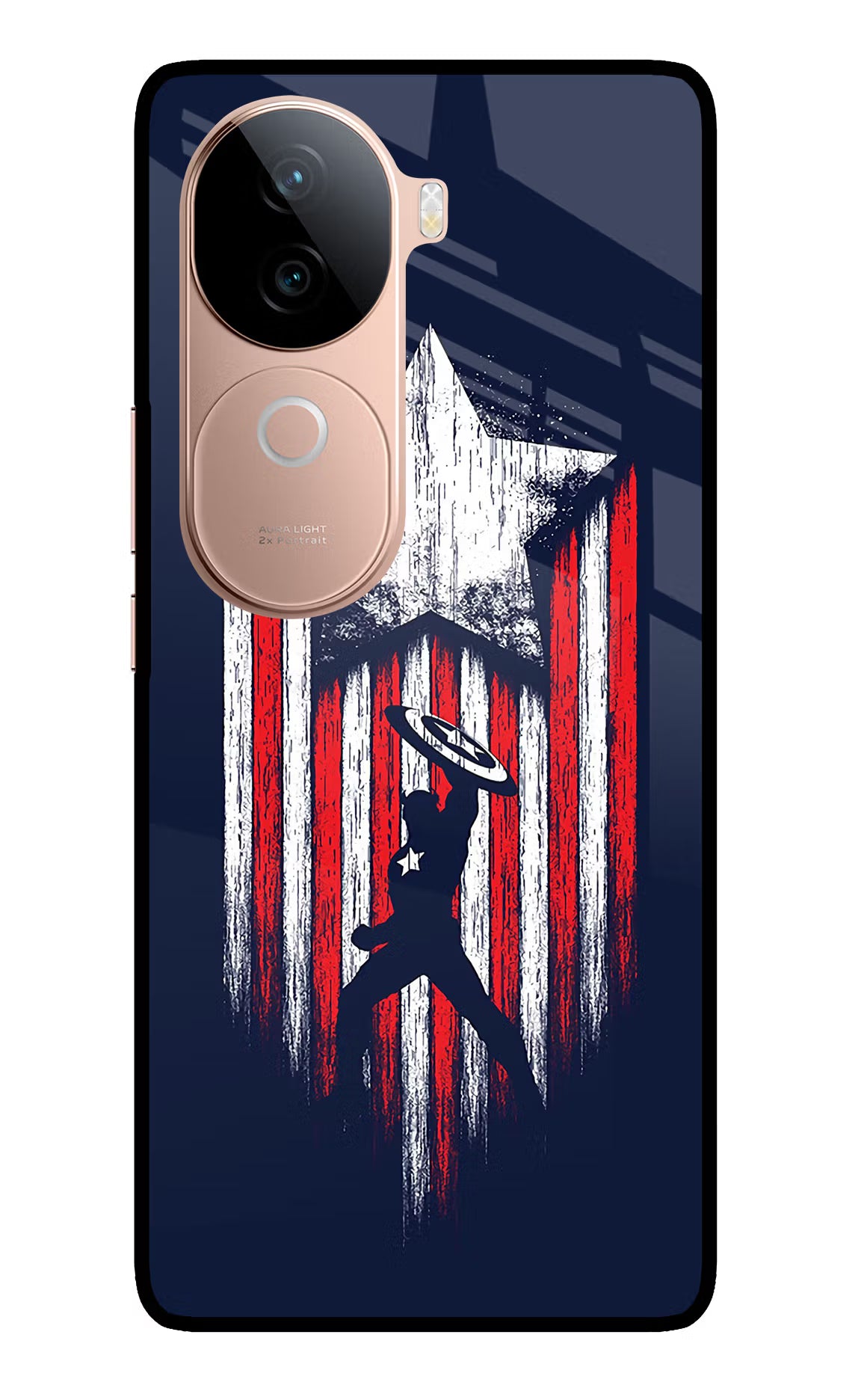 Captain America Marvel Art IQOO Z9s 5G Glass Case - Captain America Marvel Art IQOO Z9s 5G Glass Case Captain America Marvel Art IQOO Z9s 5G Glass Case