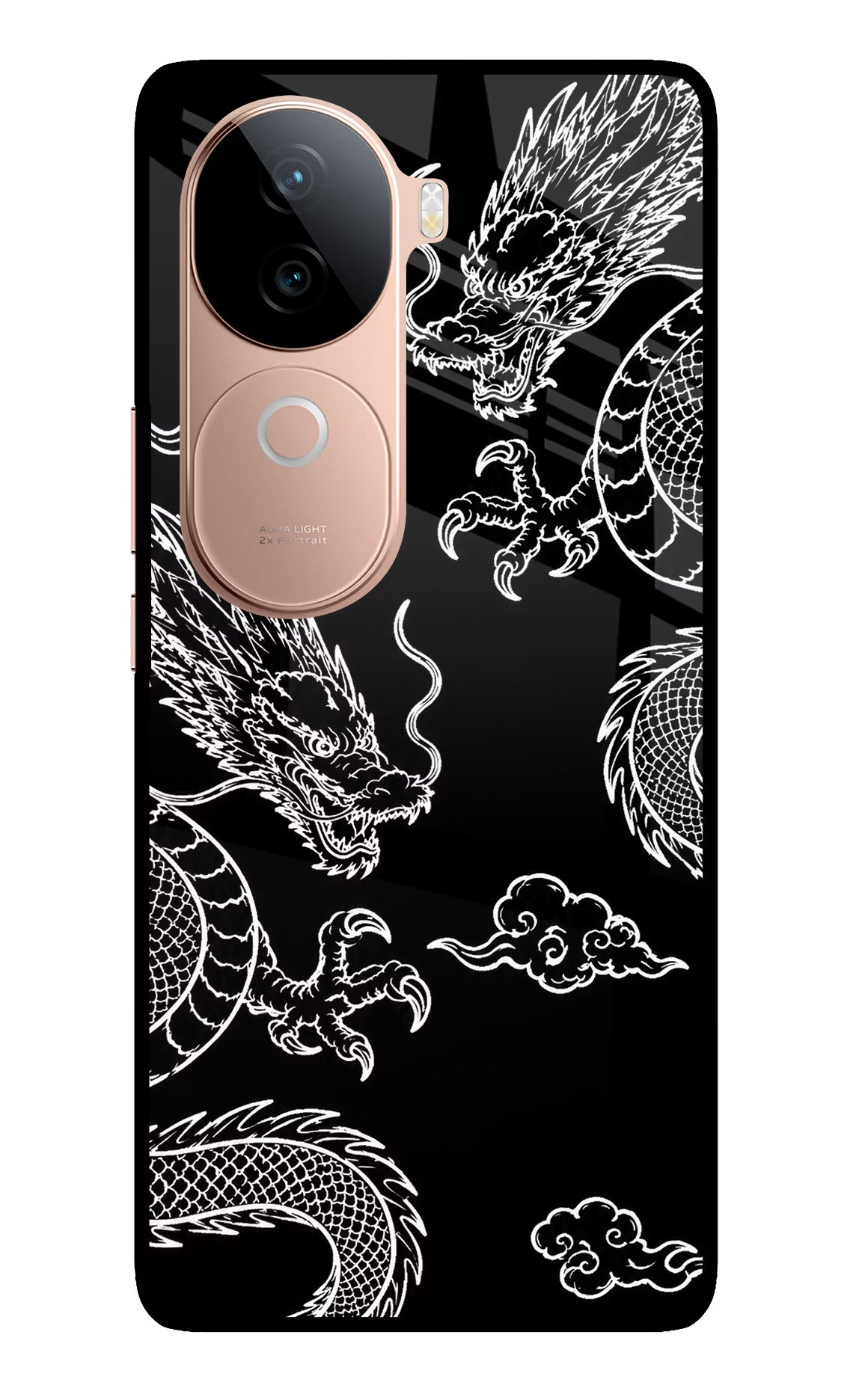 Twin Dragons IQOO Z9s 5G Glass Case - Twin Dragons IQOO Z9s 5G Glass Case Twin Dragons IQOO Z9s 5G Glass Case