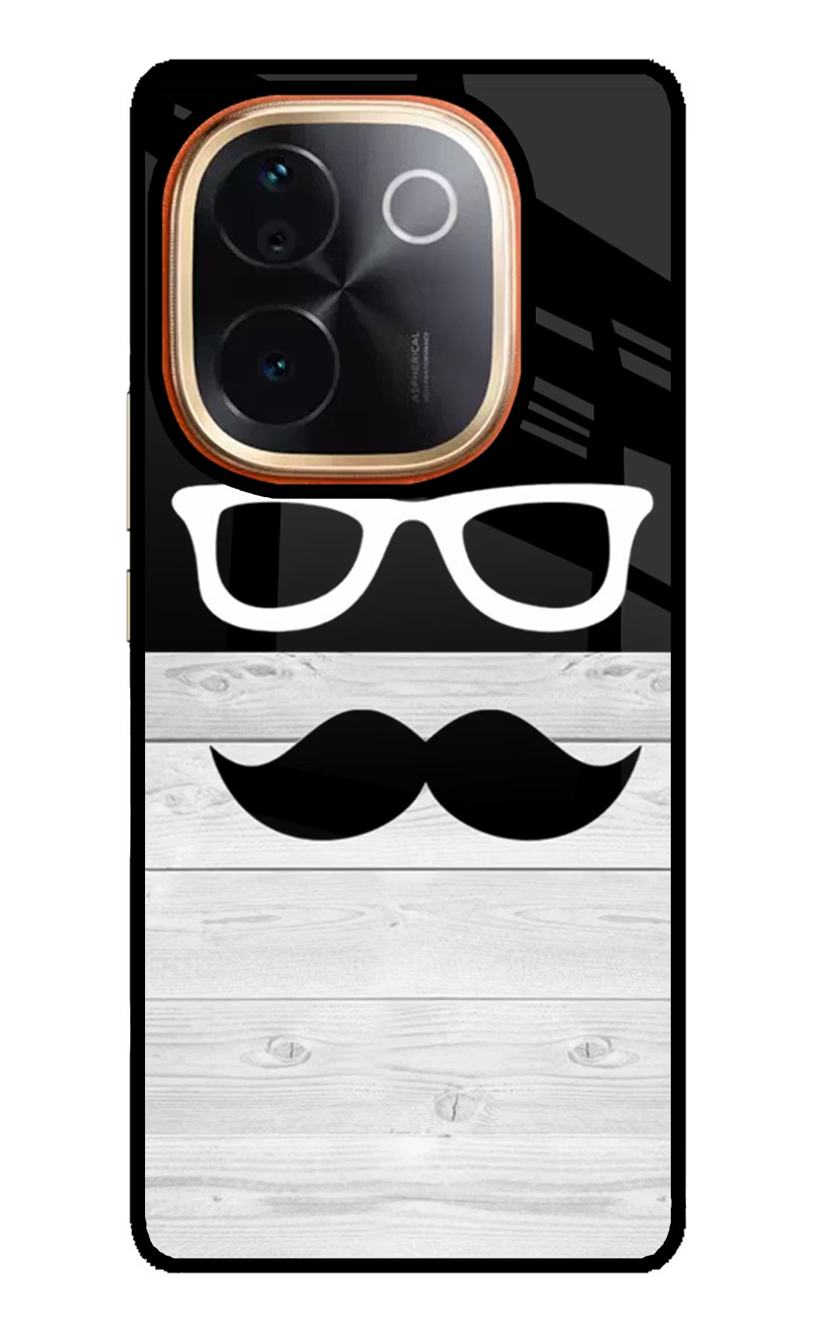 Mustache IQOO Z9S Pro 5G Glass Case Back Cover by Casekaro