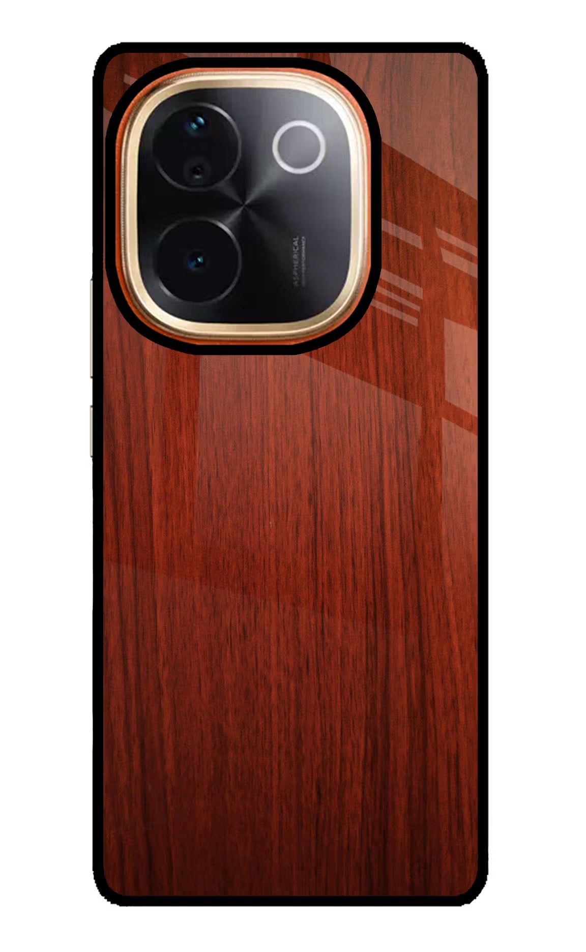 Wooden Plain Pattern IQOO Z9S Pro 5G Glass Case Back Cover by Casekaro