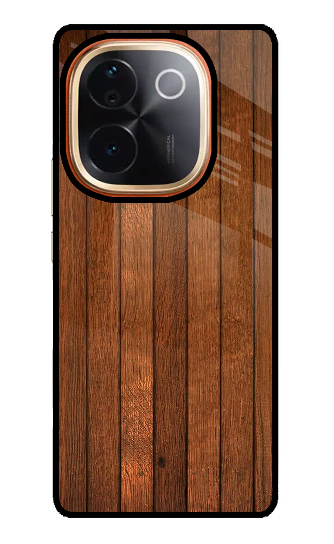 Wooden Artwork Bands IQOO Z9S Pro 5G Glass Case Back Cover by Casekaro