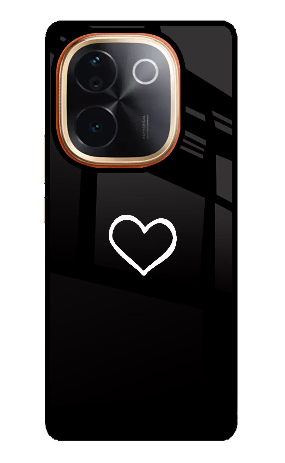 Heart IQOO Z9S Pro 5G Glass Case Back Cover by Casekaro