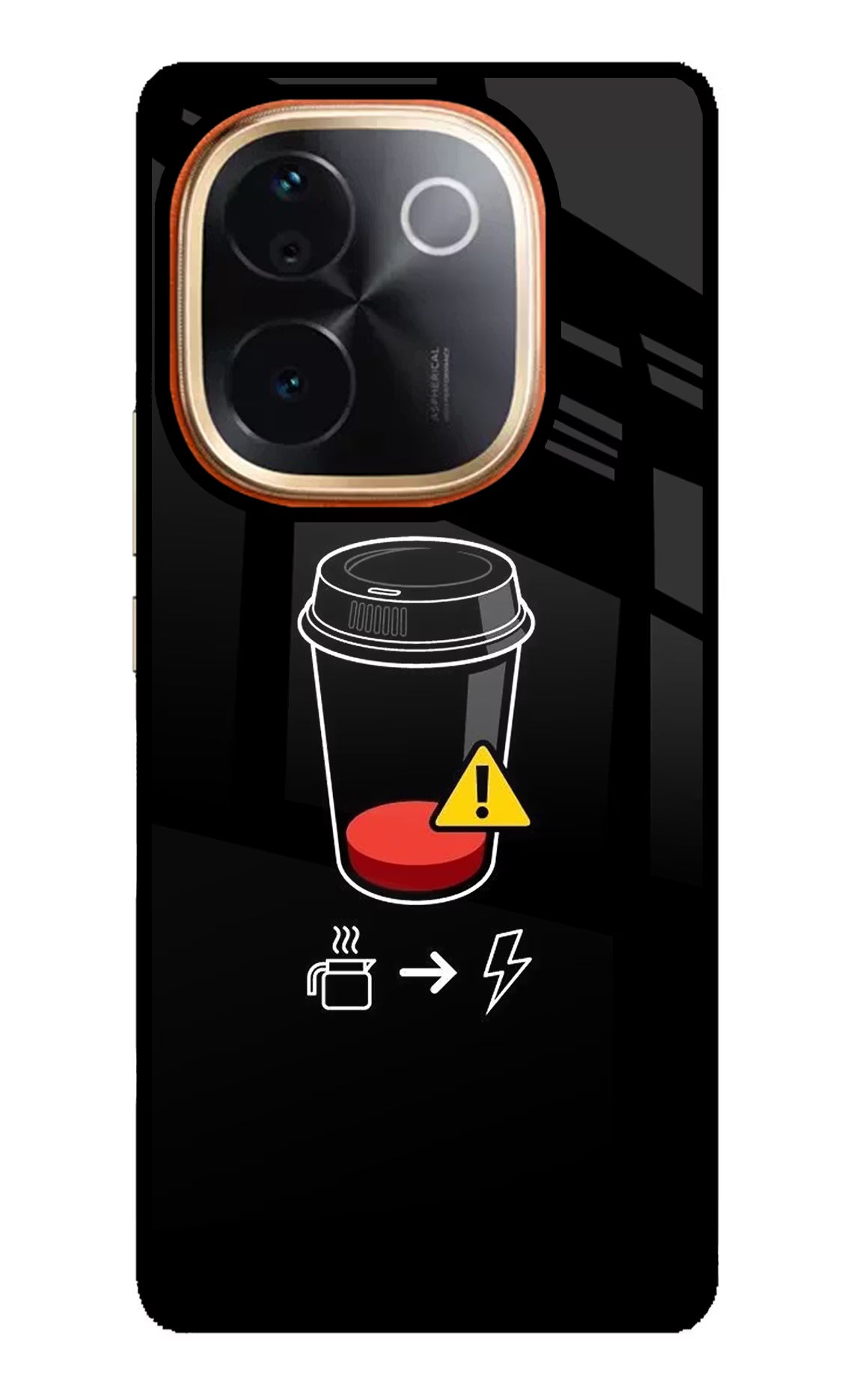 Coffee IQOO Z9S Pro 5G Glass Case Back Cover by Casekaro