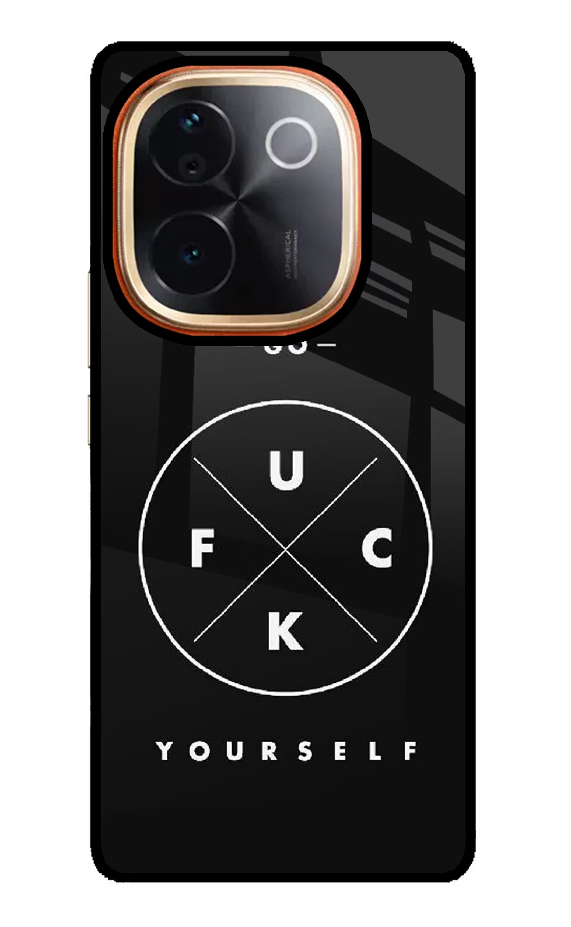 Go Fuck Yourself IQOO Z9S Pro 5G Glass Case Back Cover by Casekaro