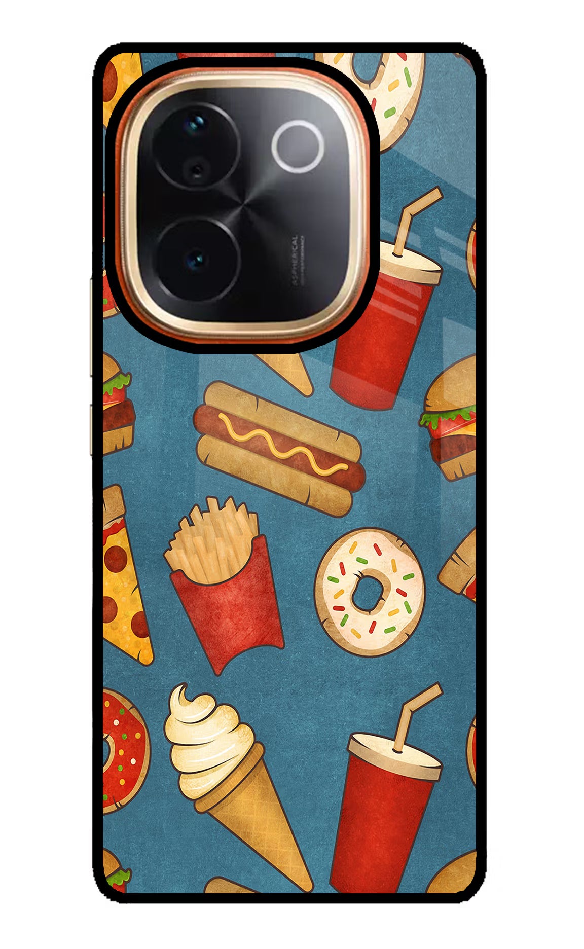 Foodie IQOO Z9S Pro 5G Glass Case Back Cover by Casekaro