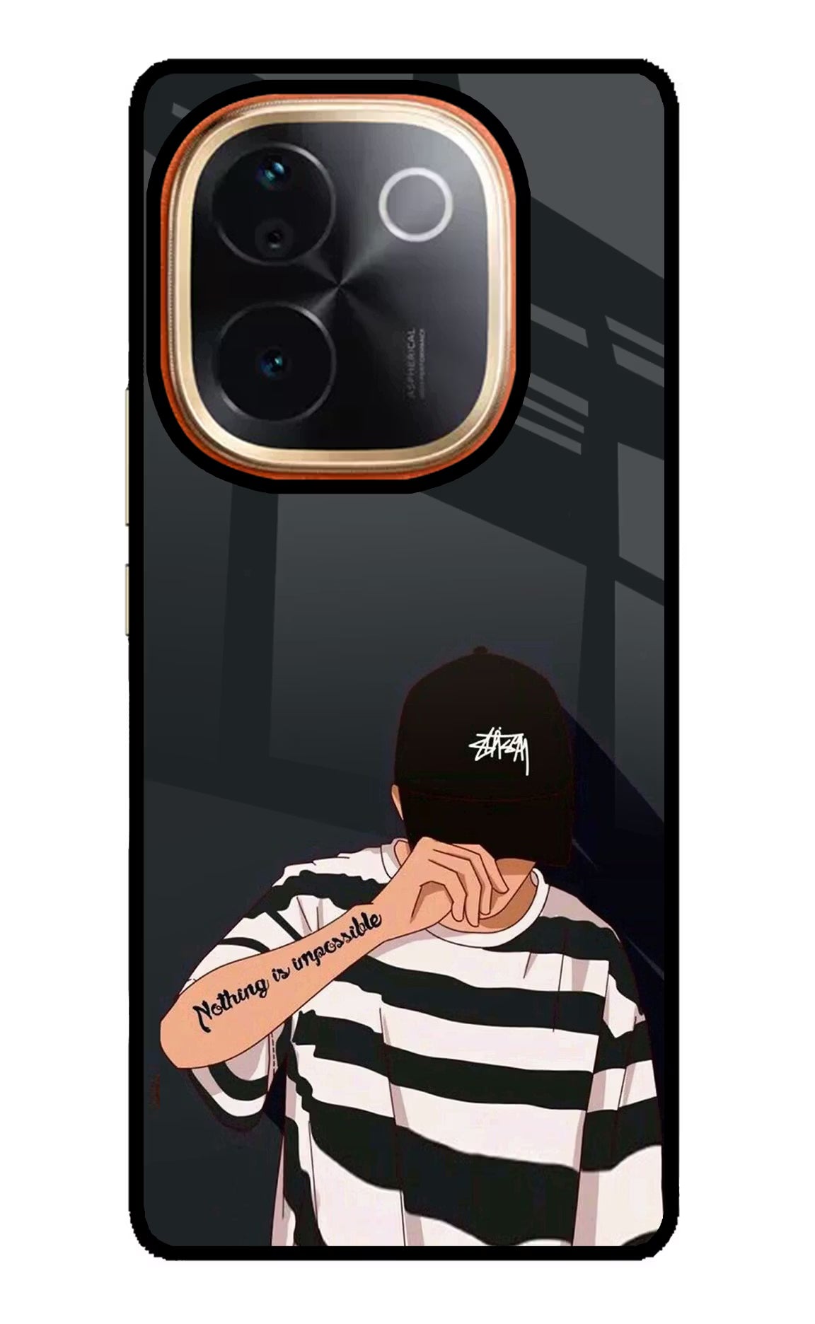 Aesthetic Boy IQOO Z9S Pro 5G Glass Case Back Cover by Casekaro