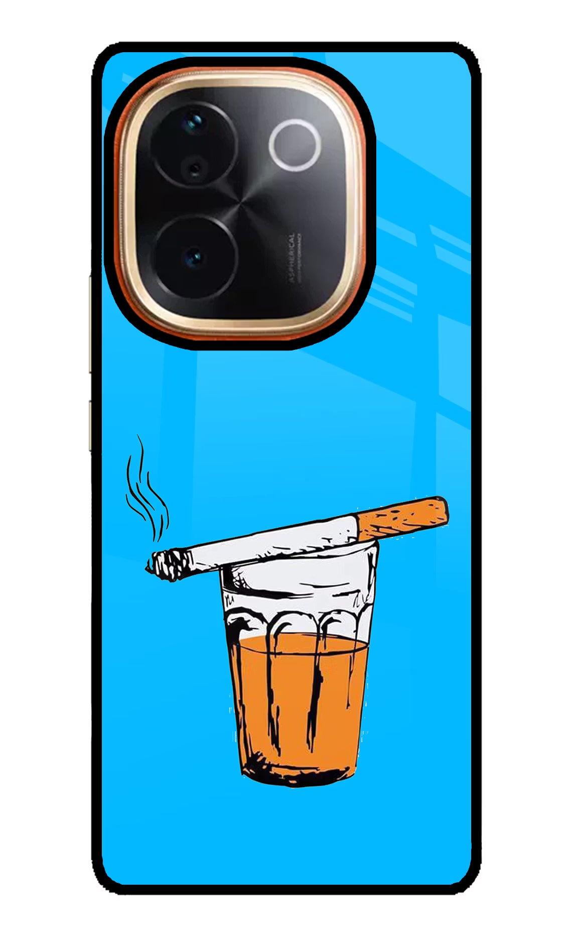 Chai Sutta IQOO Z9S Pro 5G Glass Case Back Cover by Casekaro