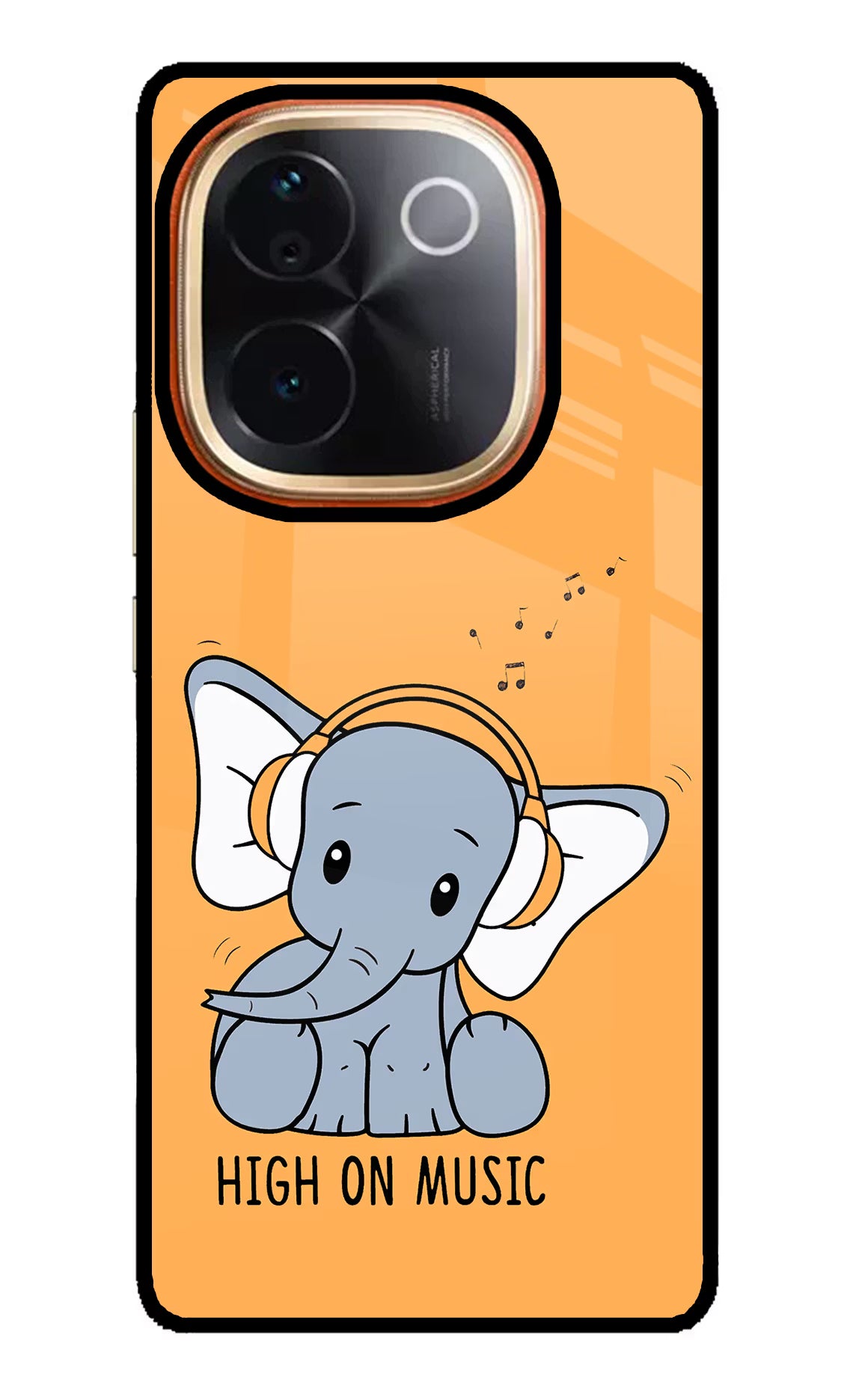 High On Music IQOO Z9S Pro 5G Glass Case Back Cover by Casekaro