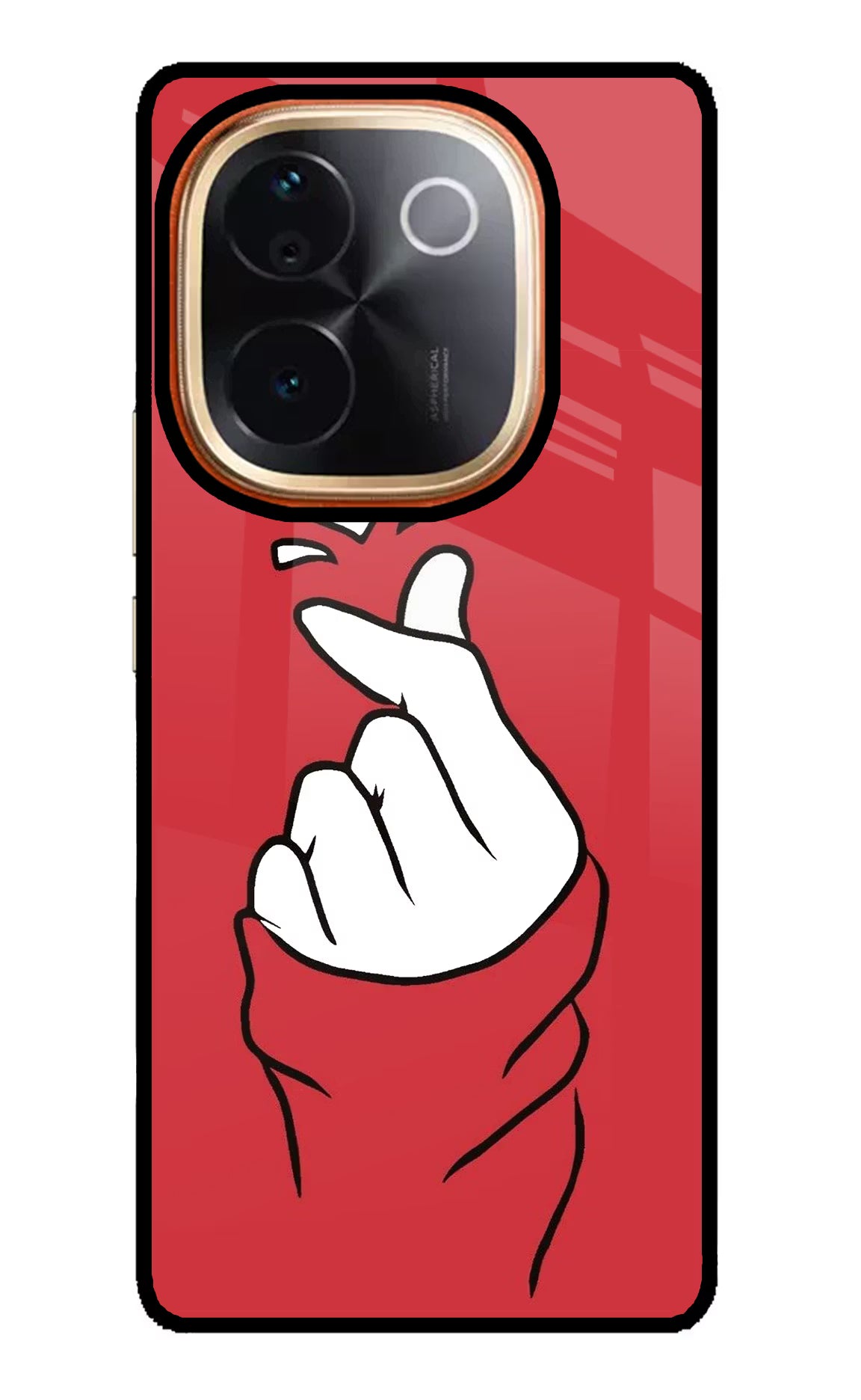 Korean Love Sign IQOO Z9S Pro 5G Glass Case Back Cover by Casekaro