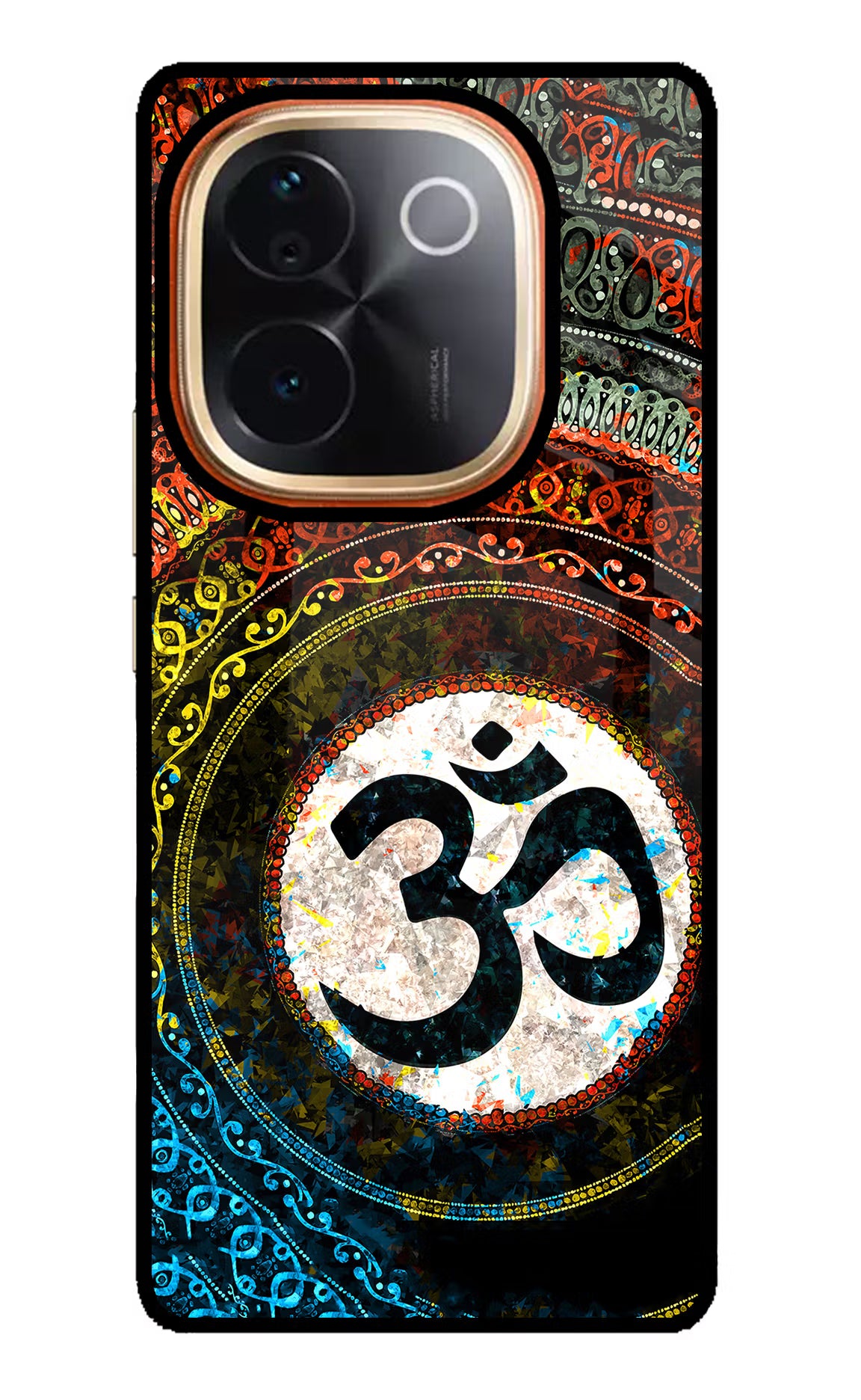 Om Cultural IQOO Z9S Pro 5G Glass Case Back Cover by Casekaro