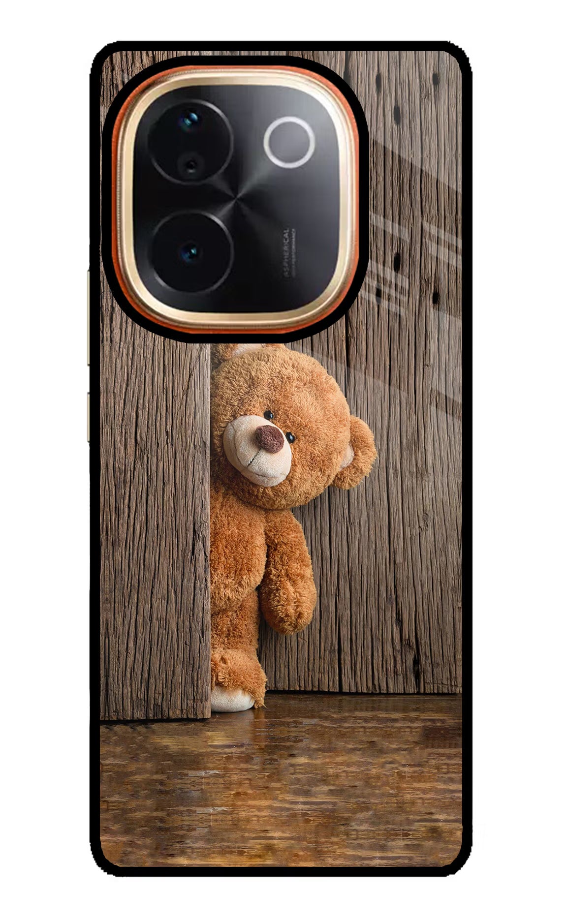 Teddy Wooden IQOO Z9S Pro 5G Glass Case - Teddy Wooden IQOO Z9S Pro 5G Glass Case Teddy Wooden IQOO Z9S Pro 5G Glass Case