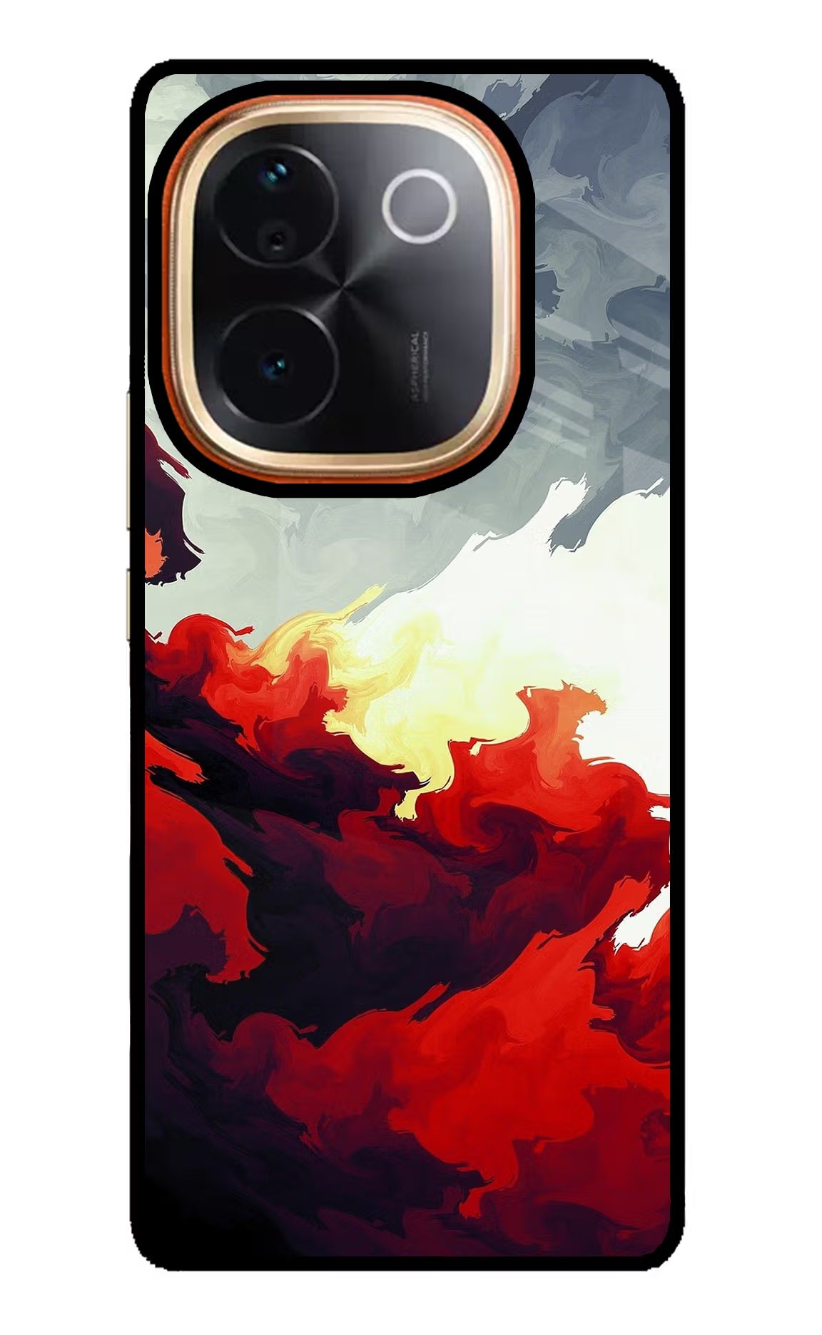 Fire Cloud IQOO Z9S Pro 5G Glass Case - Fire Cloud IQOO Z9S Pro 5G Glass Case Fire Cloud IQOO Z9S Pro 5G Glass Case